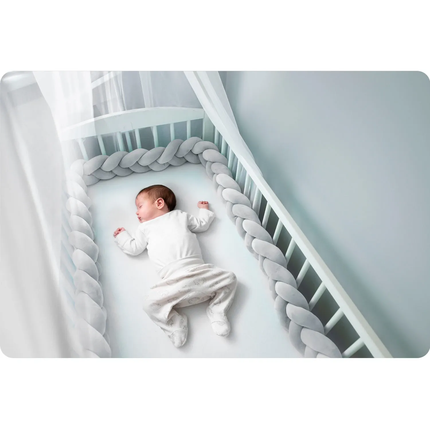 „Ricokids“ 3 m lovelės užvalkalas – pilkas - nuotrauka 1