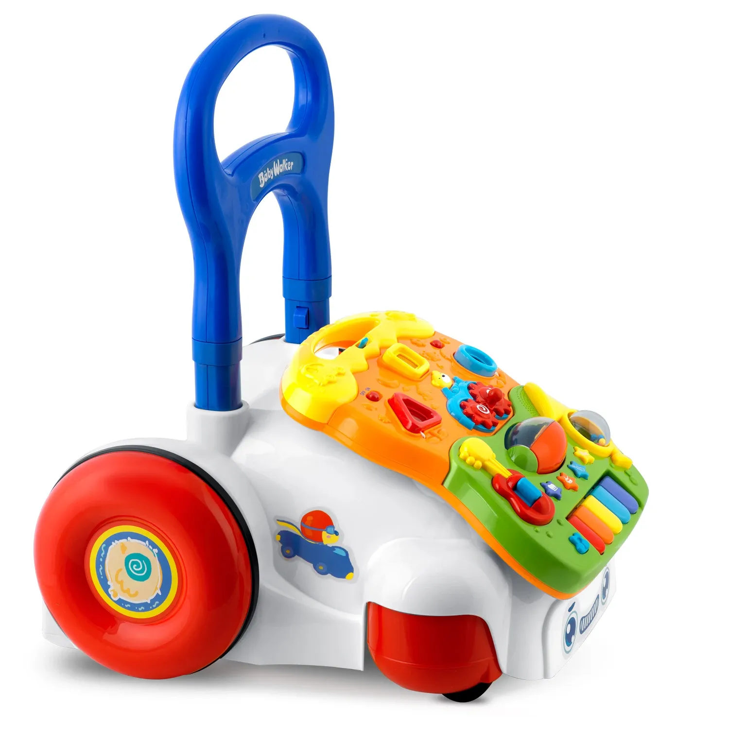 Edukacinis vaikštynė su muzika 2 viename RK-744 Ricokids baltas - nuotrauka 1