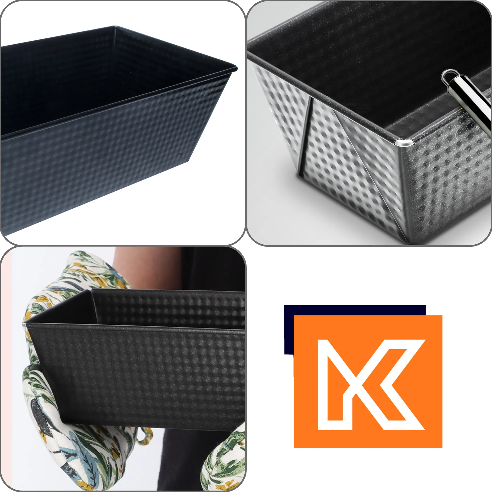 Voko formos kepimui 25 + 30 + 35 cm, juodos