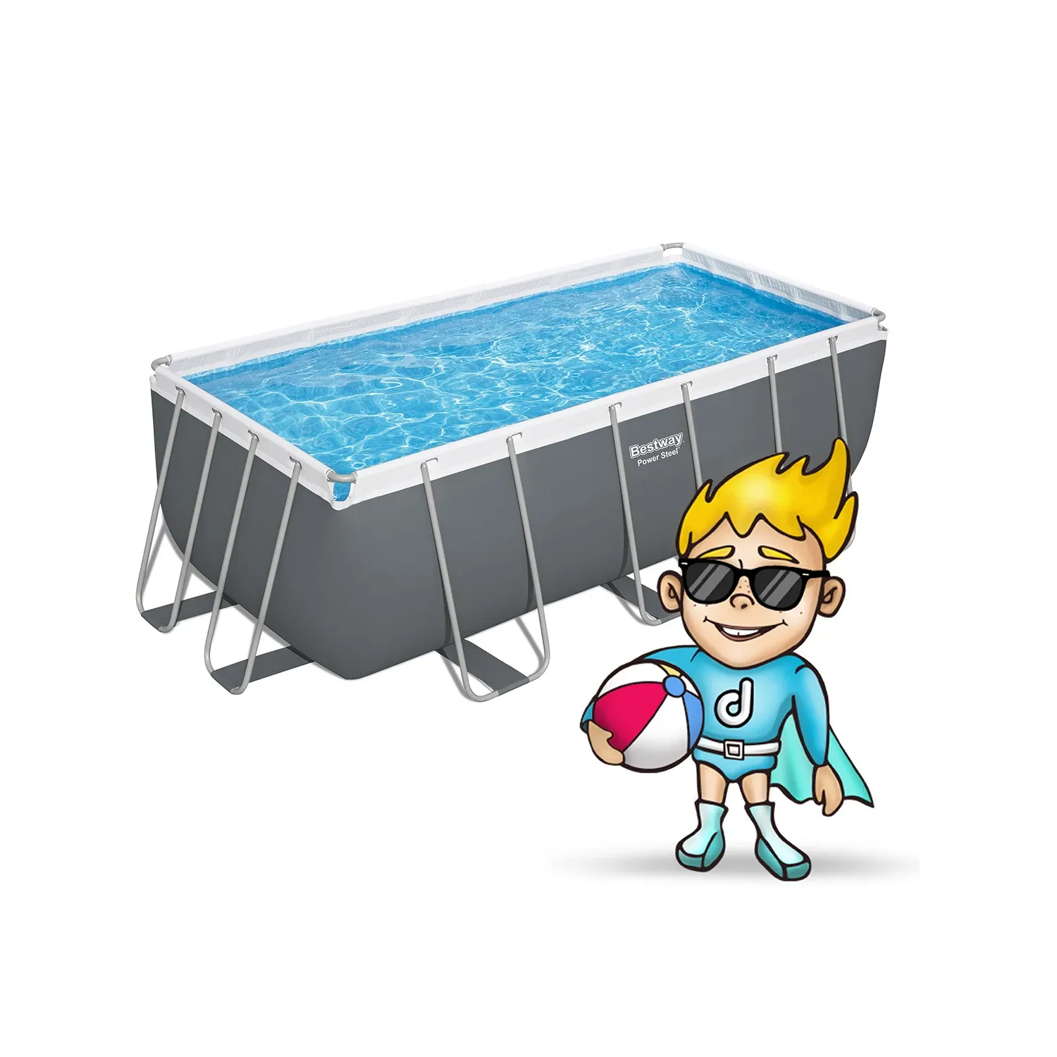 Karkasinis sodo baseinas 412 x 201 x 122 cm 10 viename BESTWAY 56457N - nuotrauka 1