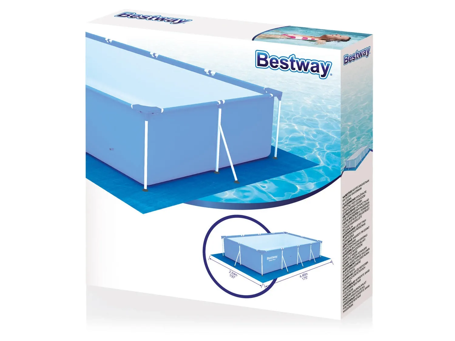 445 x 254 cm kilimėlis „Bestway 58102“ stačiakampiam baseinui - nuotrauka 1