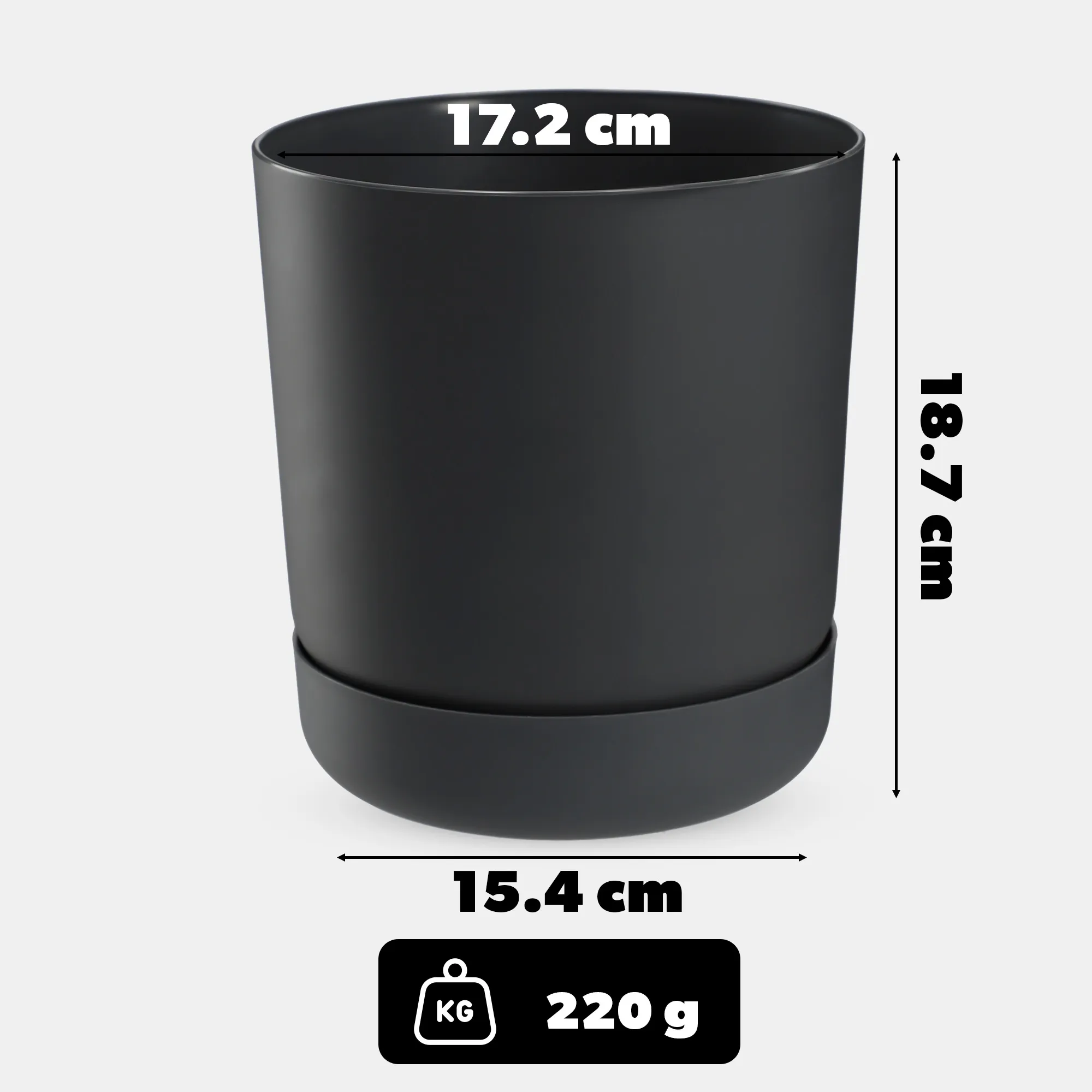 Kama vazonas su lėkštute 17 cm