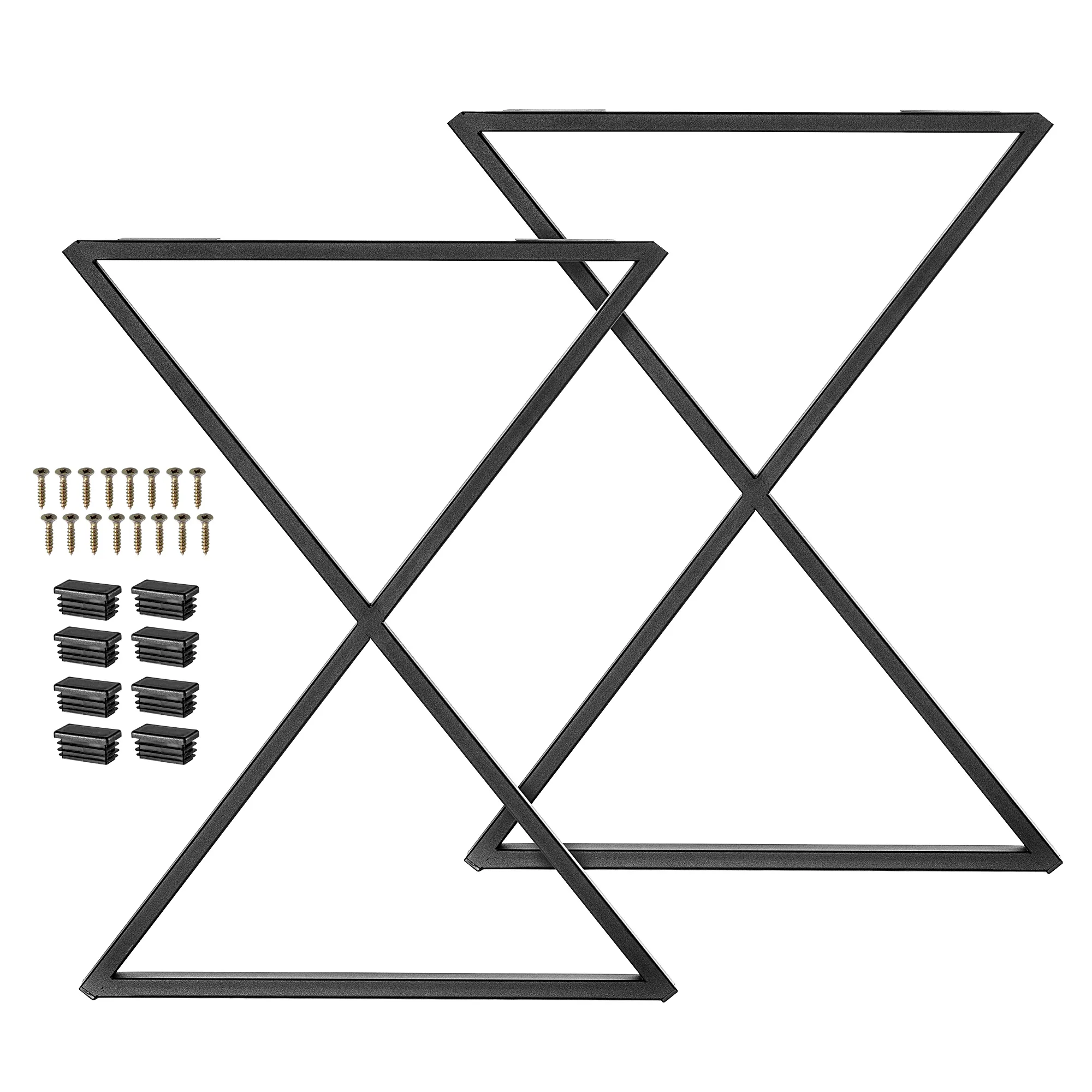 Varetz „Klepsydra X“ stalo kojos, 60 x 75 cm, juodos