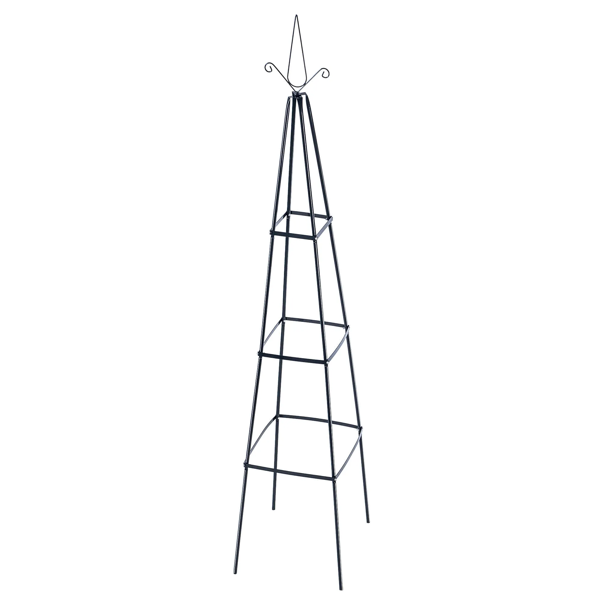 Cataran sodo gėlių piramidė, 202 x 42 cm, juoda