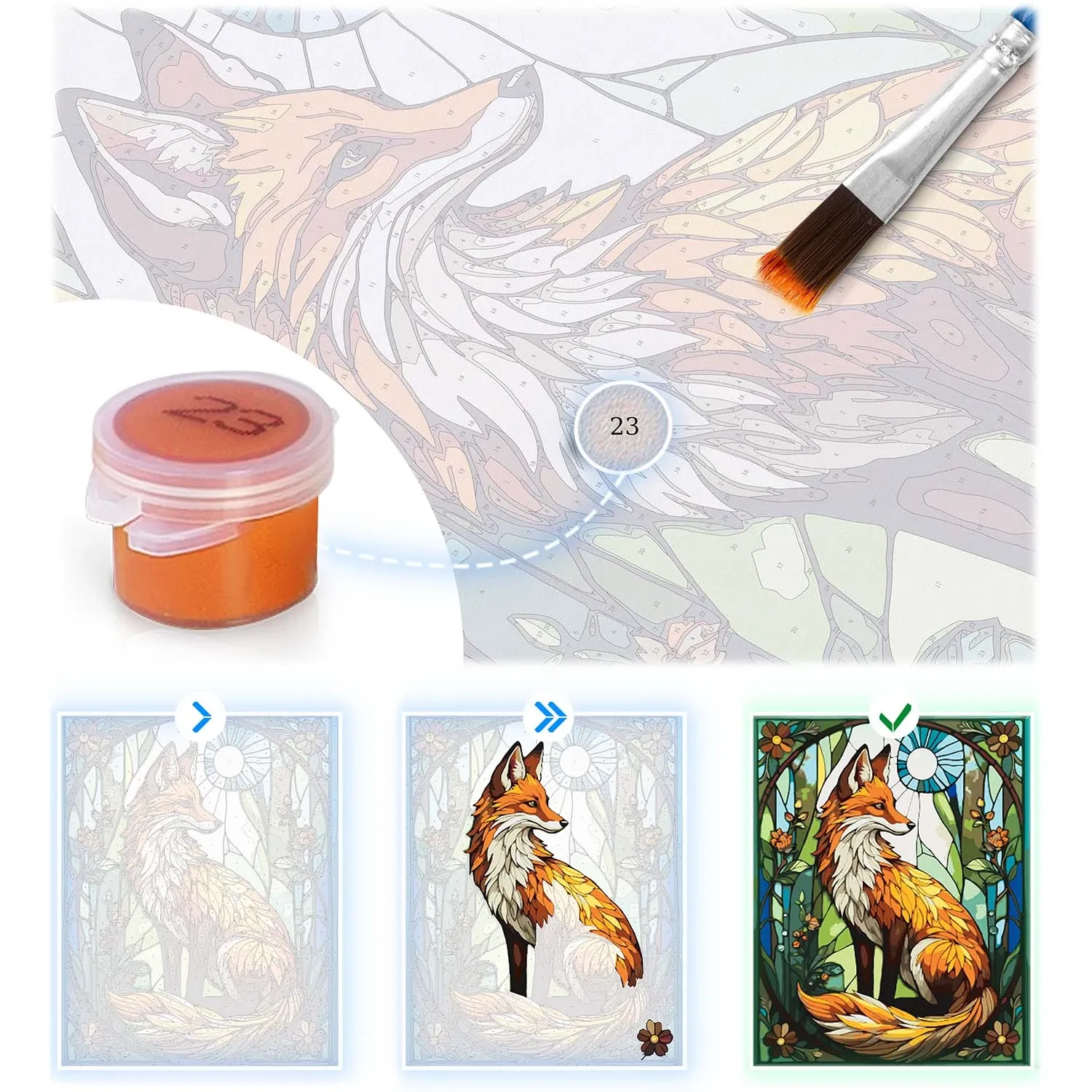 Paveikslas tapyti pagal skaičius 40x50 cm Massido Lisek - nuotrauka 1