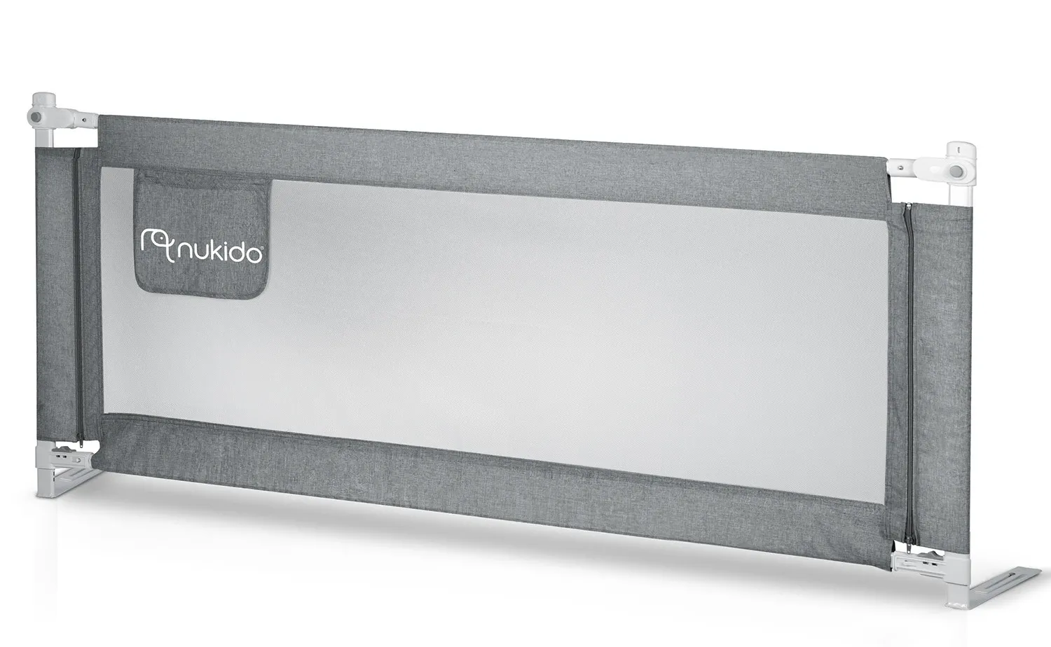 Apsauginė lovos užtvara, apsauginiai varteliai, spyna, 180 cm, Nukido NK-227, pilka - nuotrauka 1