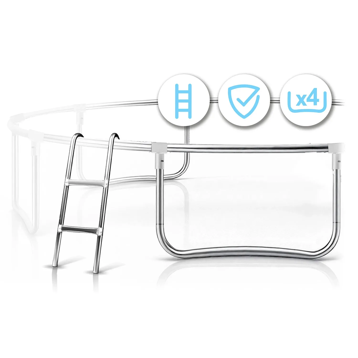 12 pėdų / 374 cm sodo batutas su lauko tinklu ir kopėčiomis Neo-Sport - nuotrauka 1