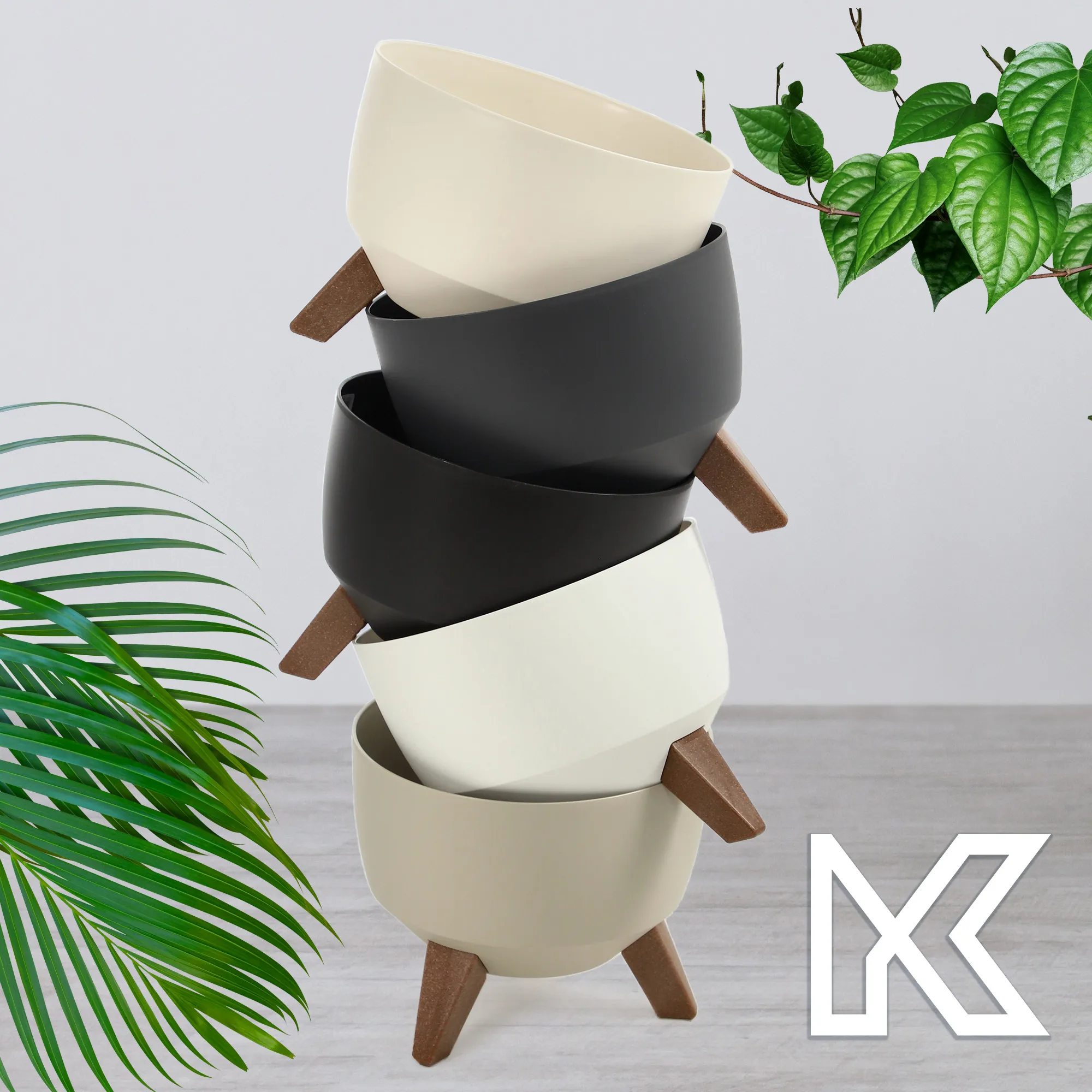 Luri gėlių dubuo su kojelėmis 24 cm
