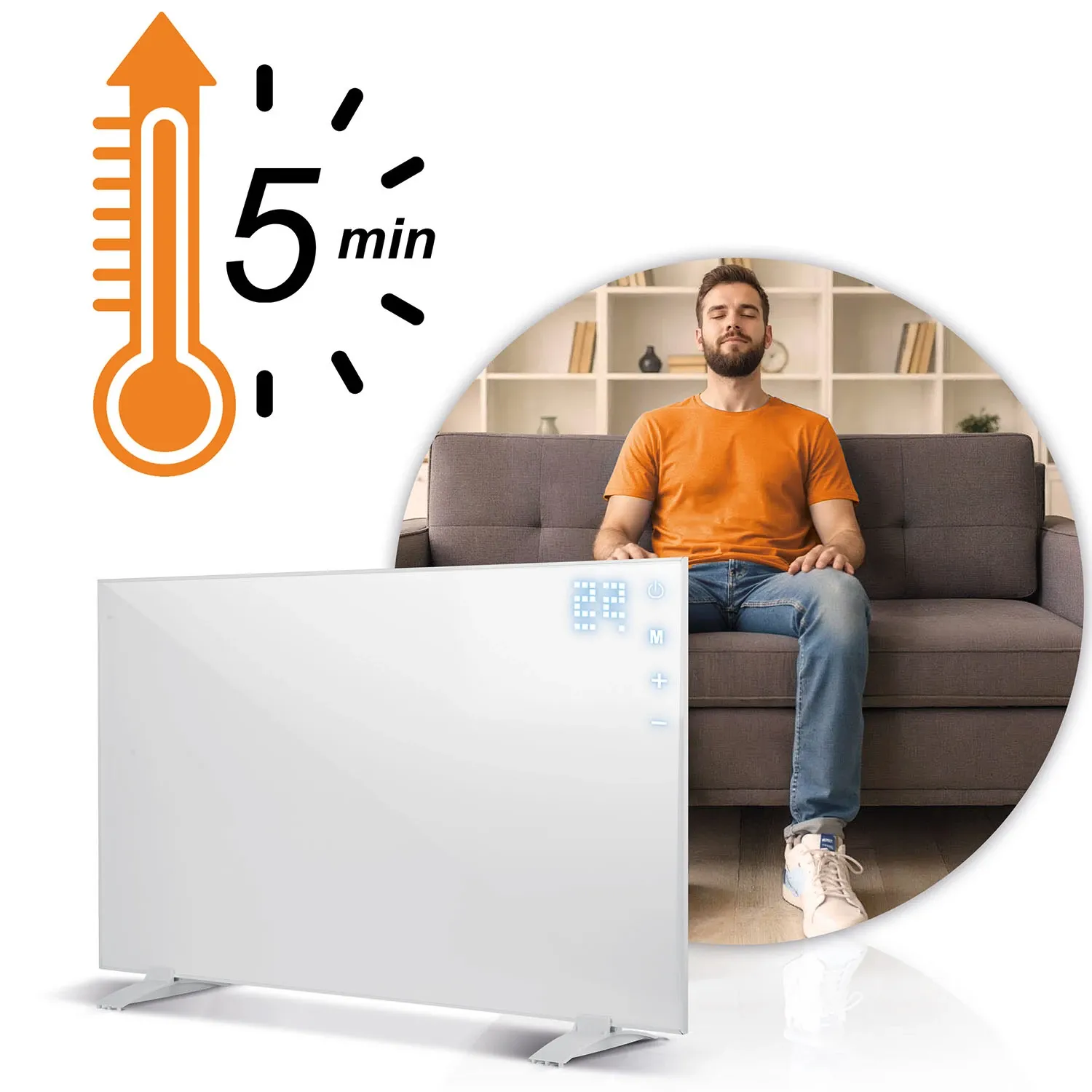 Infraraudonųjų spindulių šildytuvas 600 W Berdsen BD-981 su WiFi nuotolinio valdymo programėle - nuotrauka 1