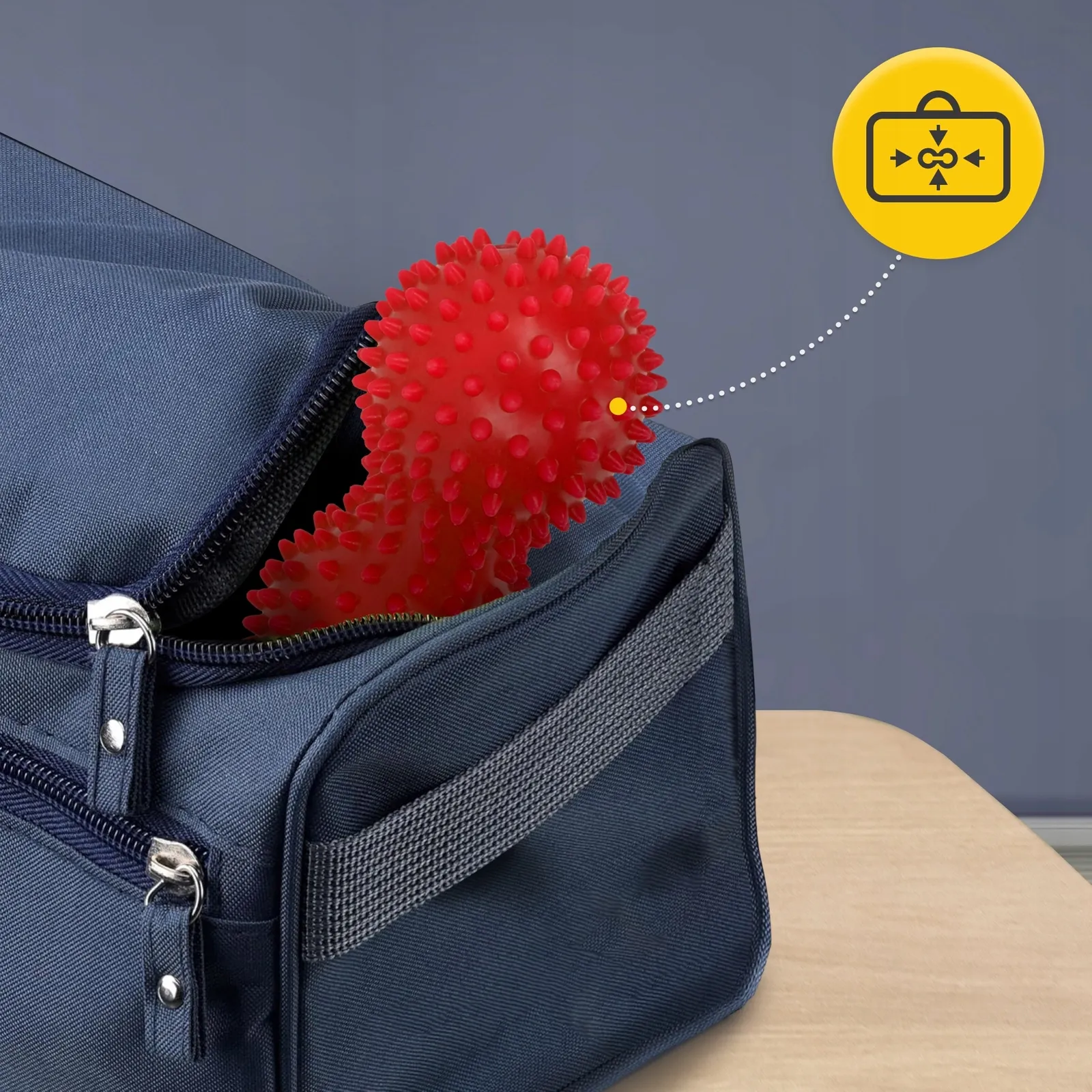 Dvigubas sensorinis masažo kamuoliukas