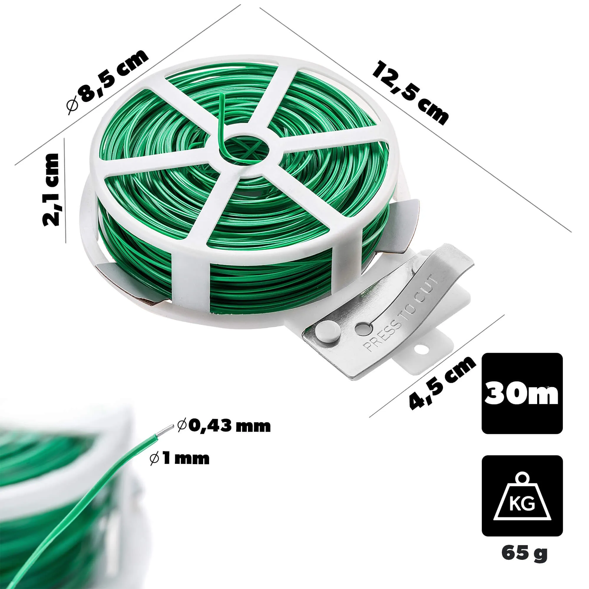 Doumis PVC sodo viela su augalų pjaustytuvu 30 m