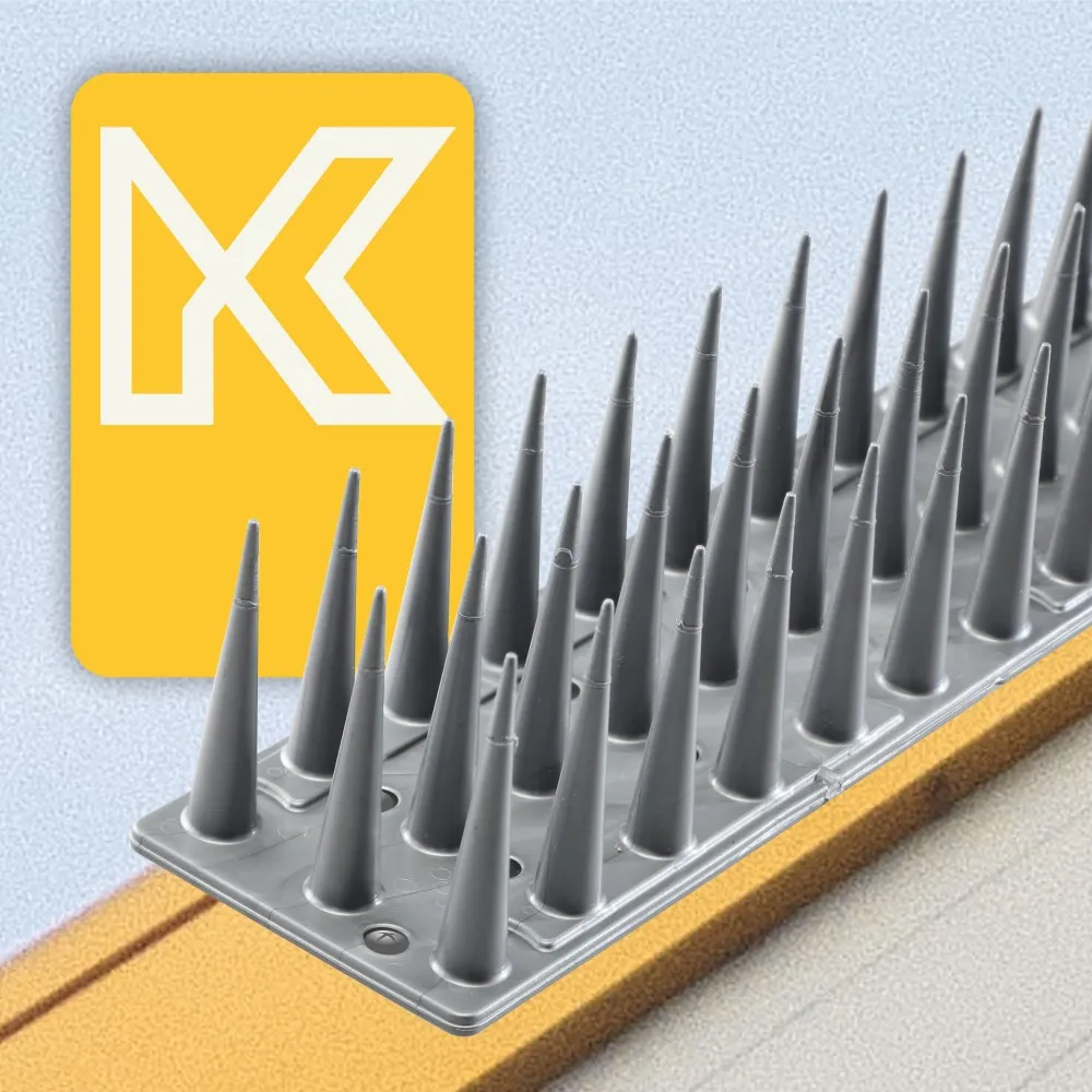 „Arcas“ plastikiniai paukščių apsaugos smaigai, sidabriniai, 12 vnt.