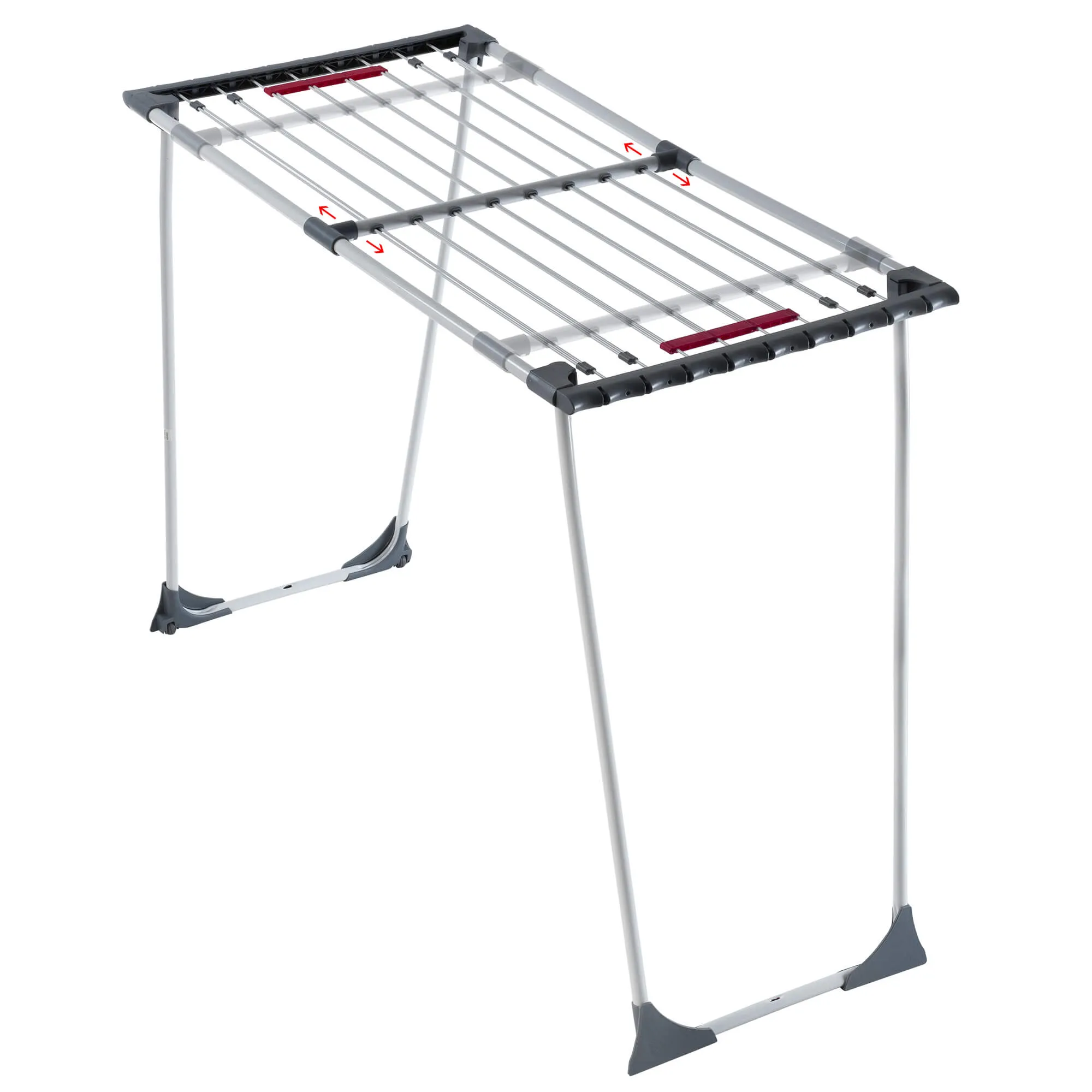 Teleskopinė pastatoma drabužių džiovyklė, pilka, 110–196 cm