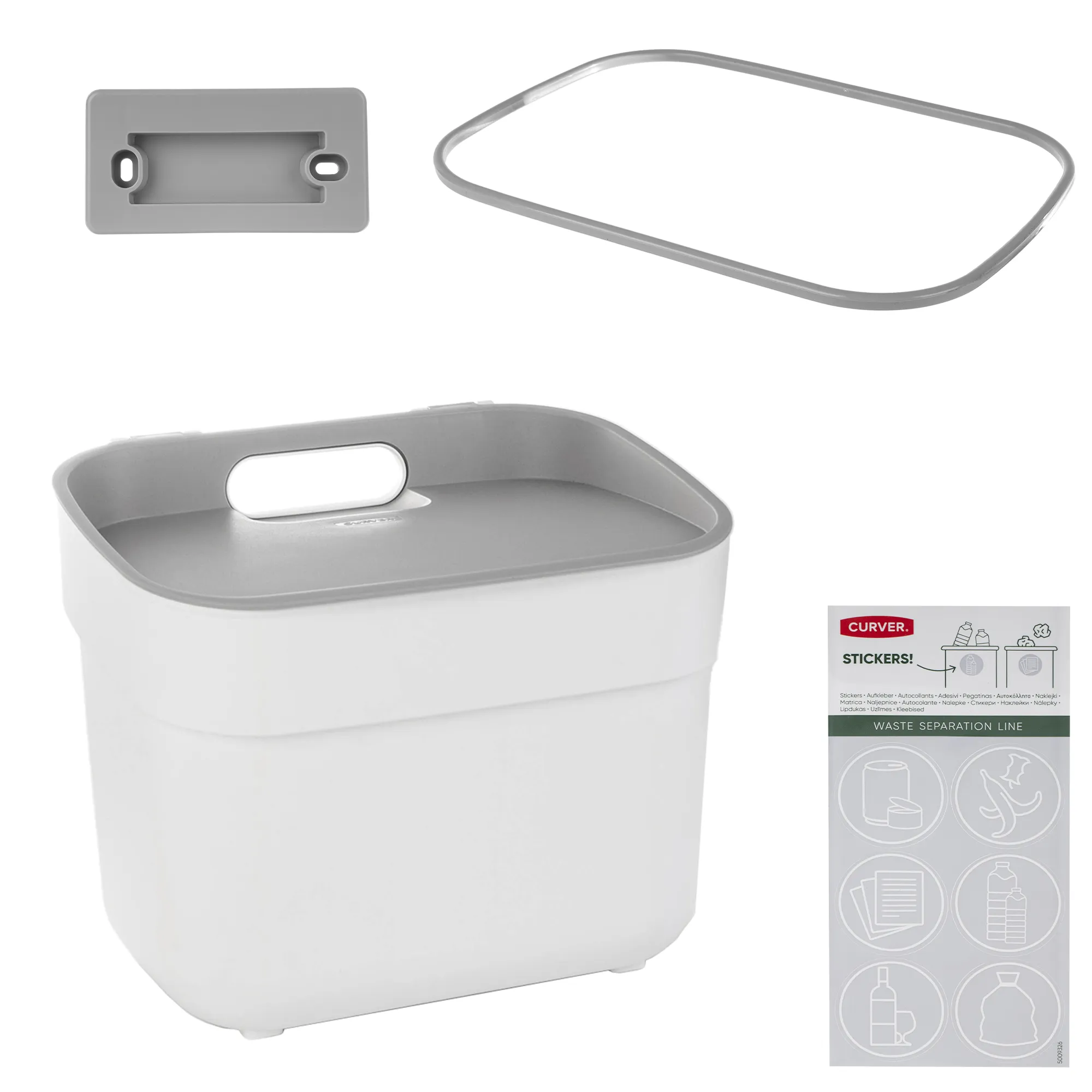 Curver Ready to Collect 5 l atliekų rūšiavimo šiukšliadėžė, balta