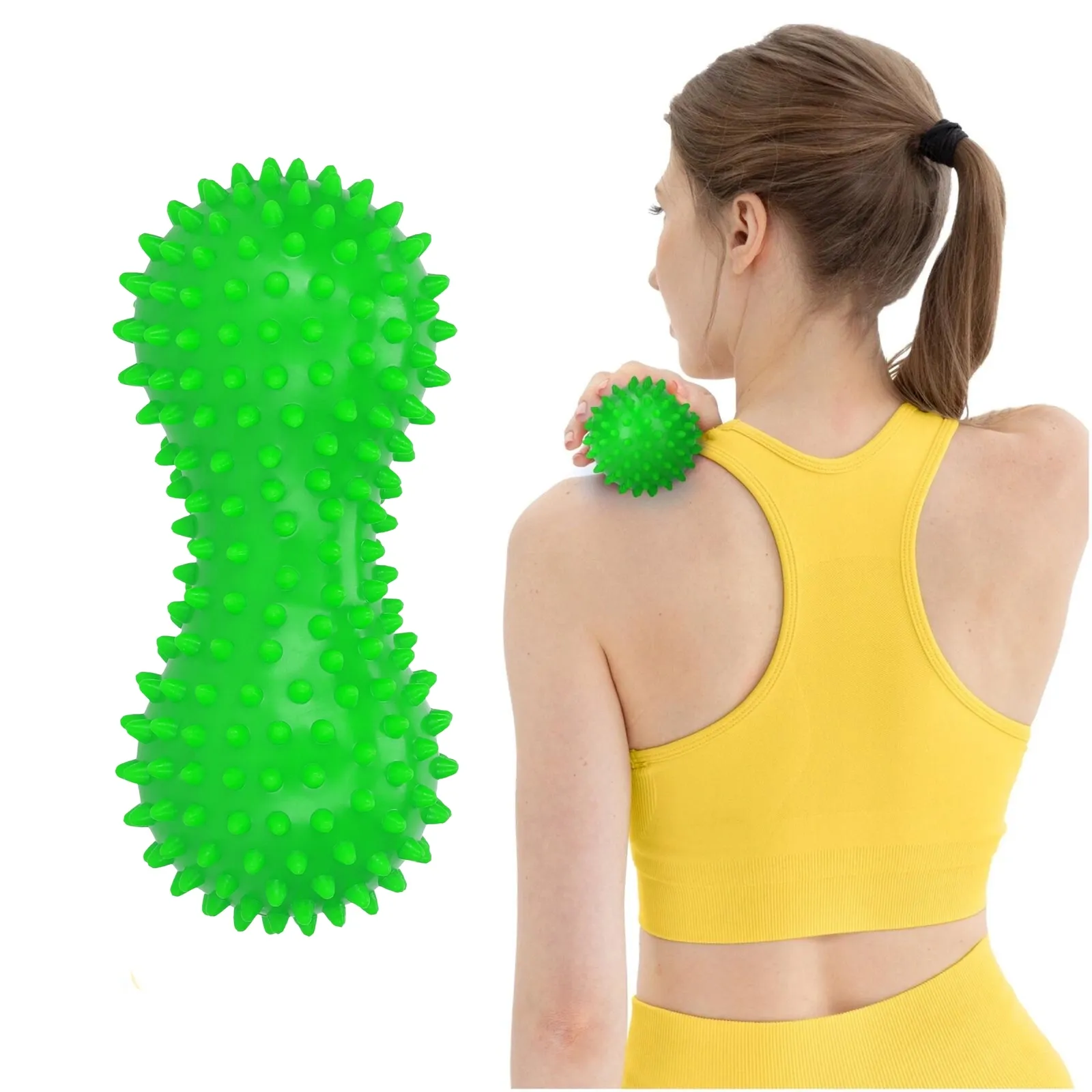 Dvigubas sensorinis masažo kamuoliukas