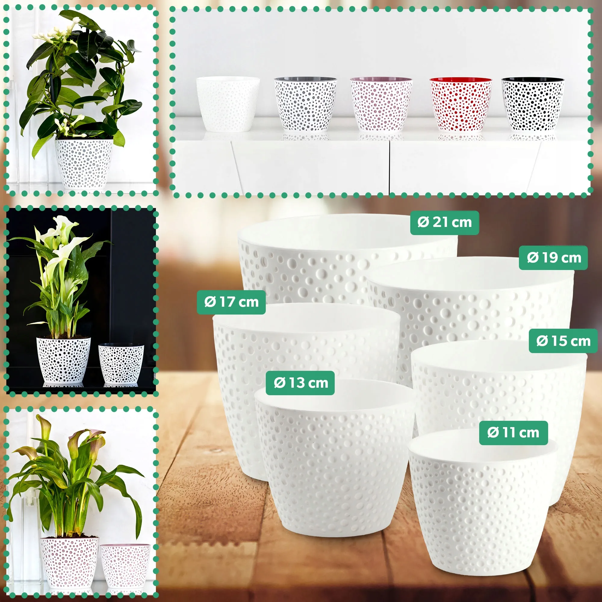 Casini gėlių vazonas 13 cm