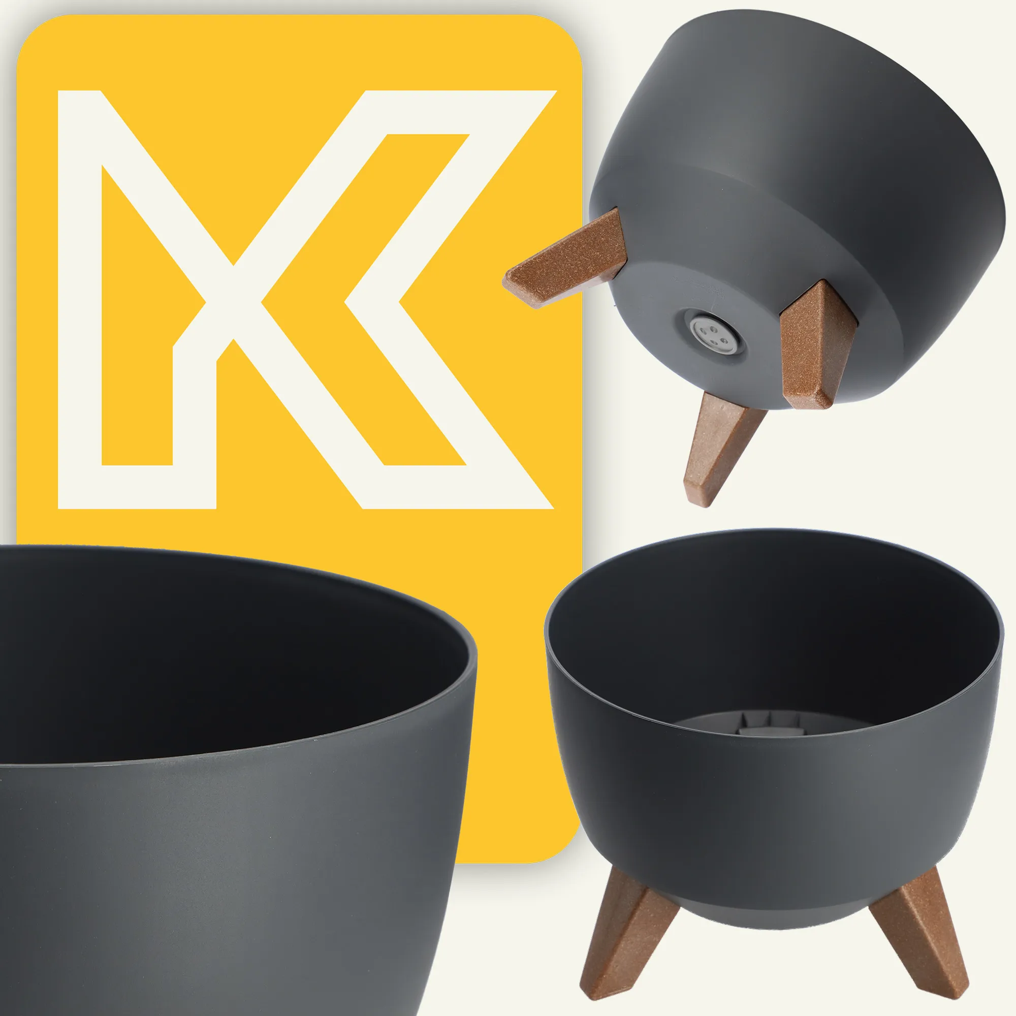 Luri gėlių dubuo su kojelėmis 24 cm