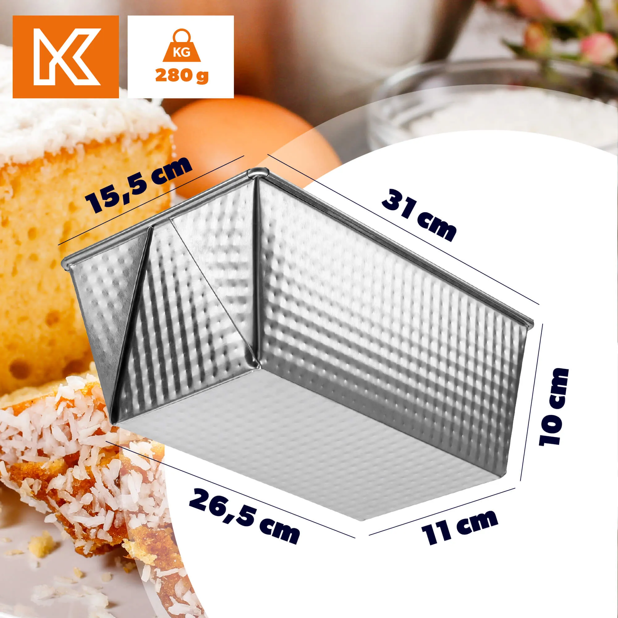 Ellos kepimo forma 31 cm, sidabrinė