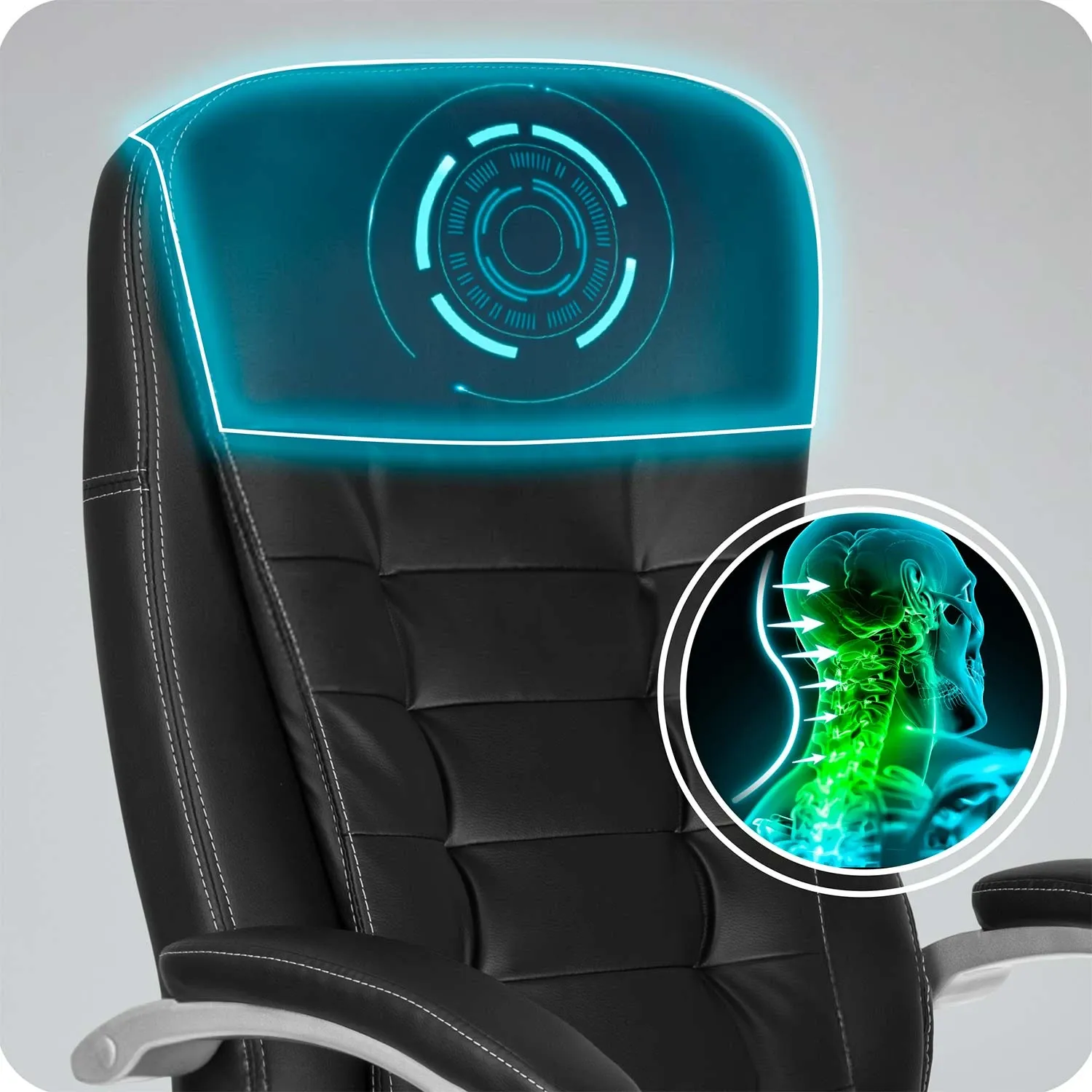 Sofotel pasukama biuro kėdė, juoda - nuotrauka 1