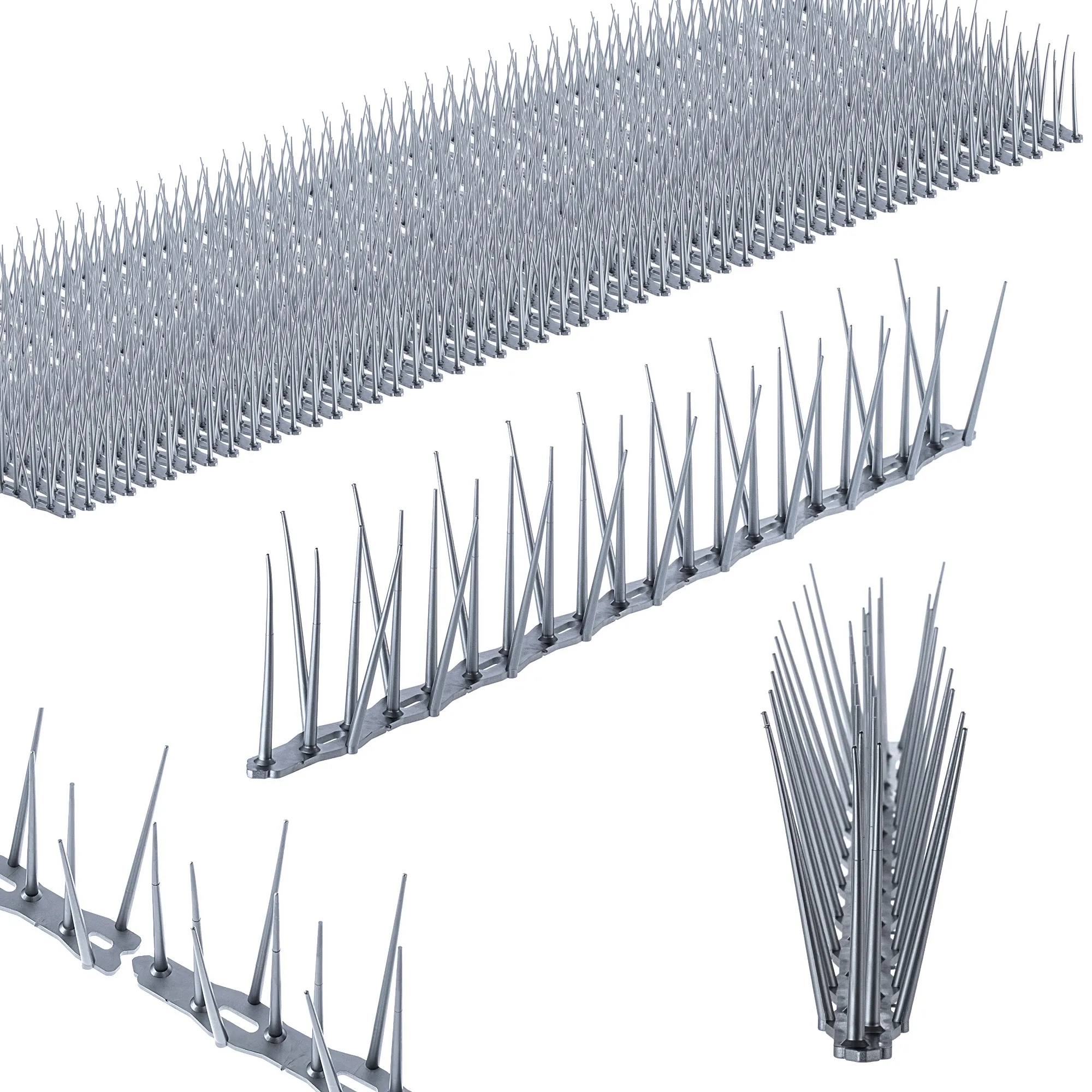 „Dierre“ paukščių atbaidymo spygliai, sidabriniai, 50 vnt.