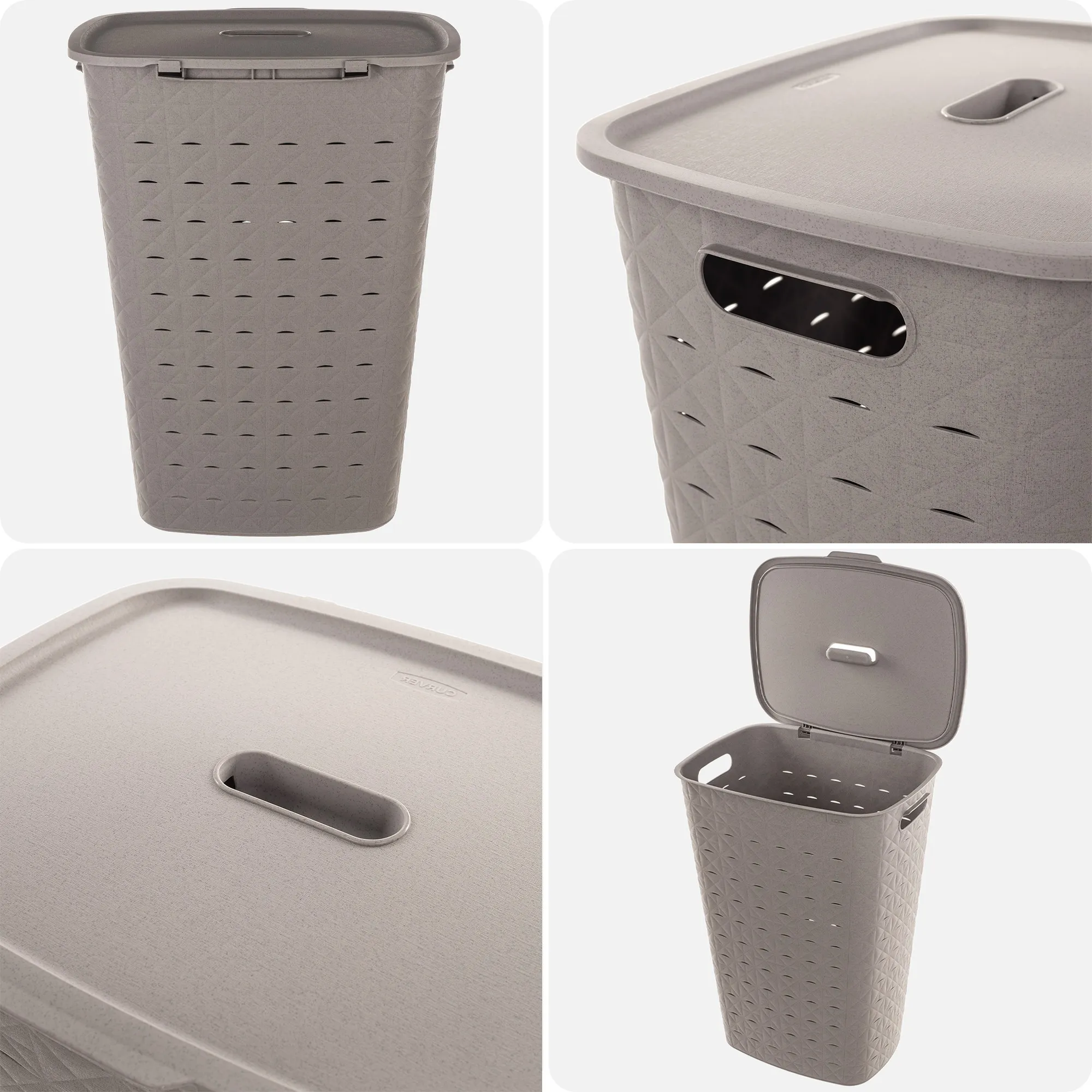 Curver Softex 56 l smėlio spalvos skalbinių krepšys