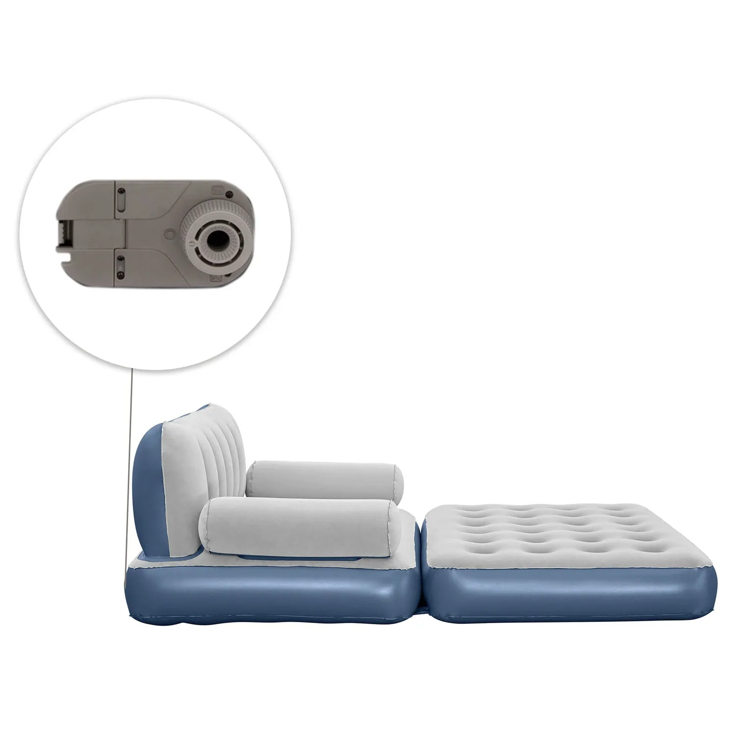 Aksominė sofa su įmontuotu elektriniu siurbliu 188x152x64cm Bestway 75079 - nuotrauka 1