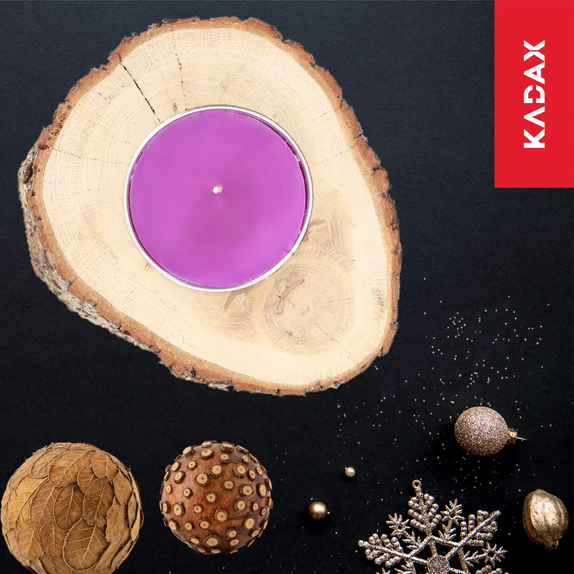 Kaimiško stiliaus kvapioji žvakė, vidutinė, 18 cm, levandų