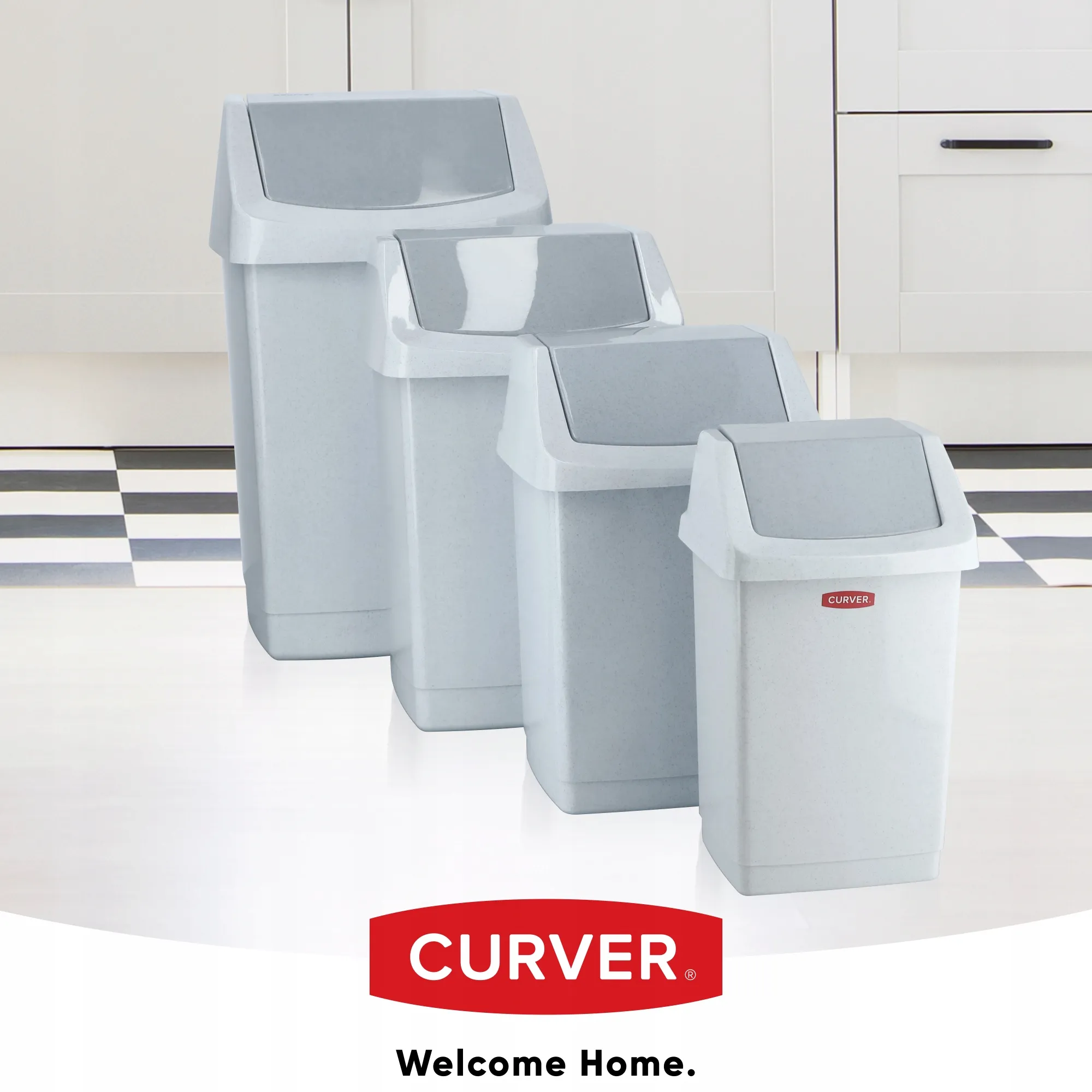 Curver Click-IT 25 l šiukšliadėžė, pilka