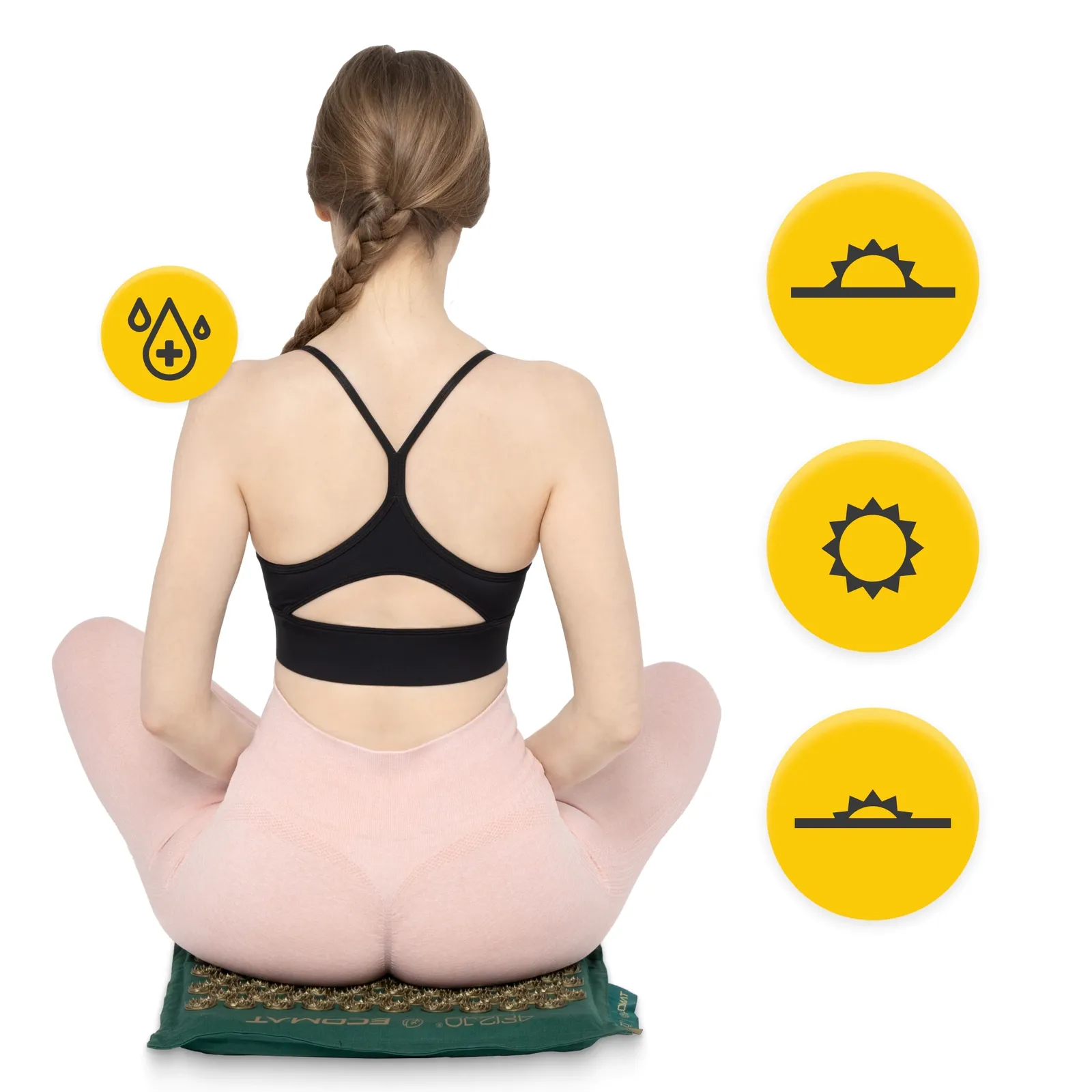 EKO akupresūros kilimėlis su pagalve