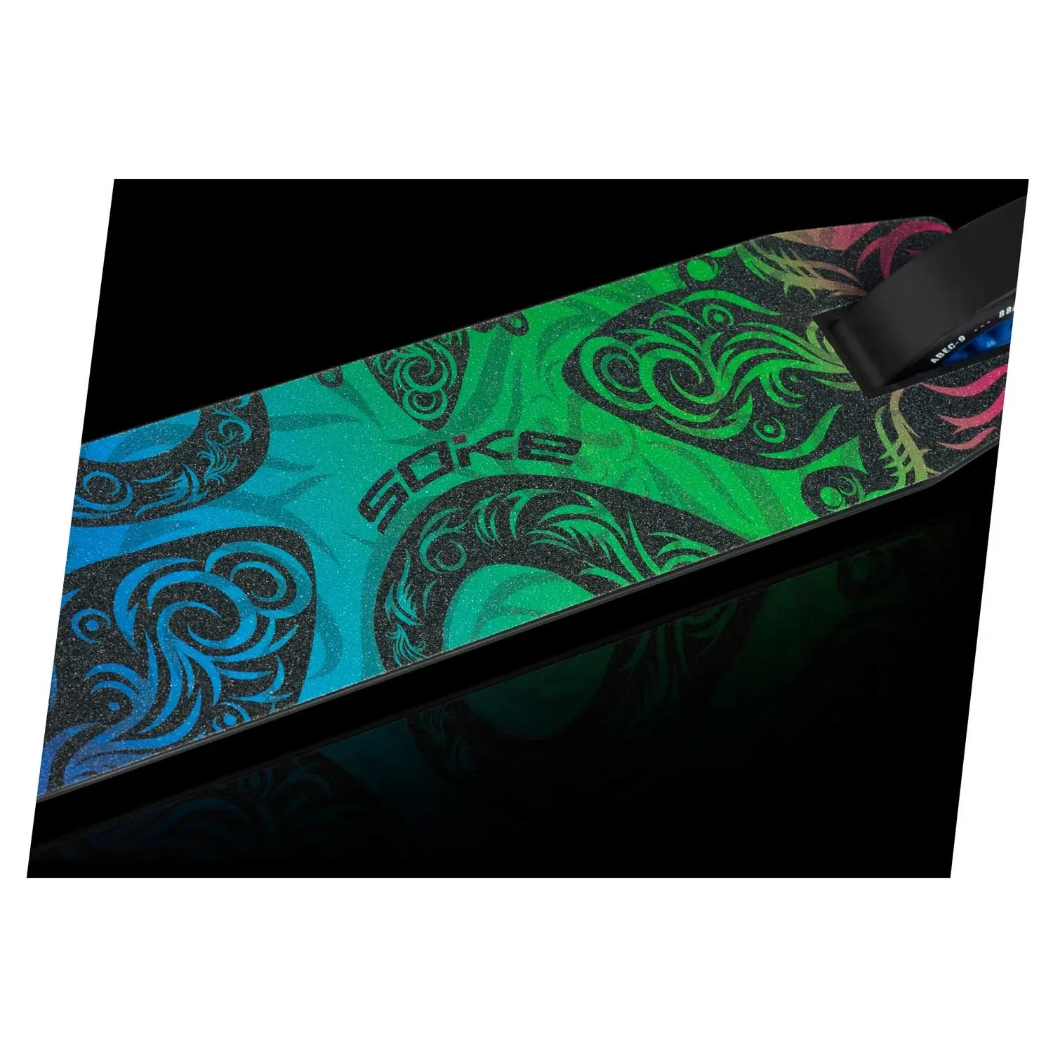 SOKE EVO gatvės juodos vaivorykštės triukų paspirtukas - nuotrauka 1