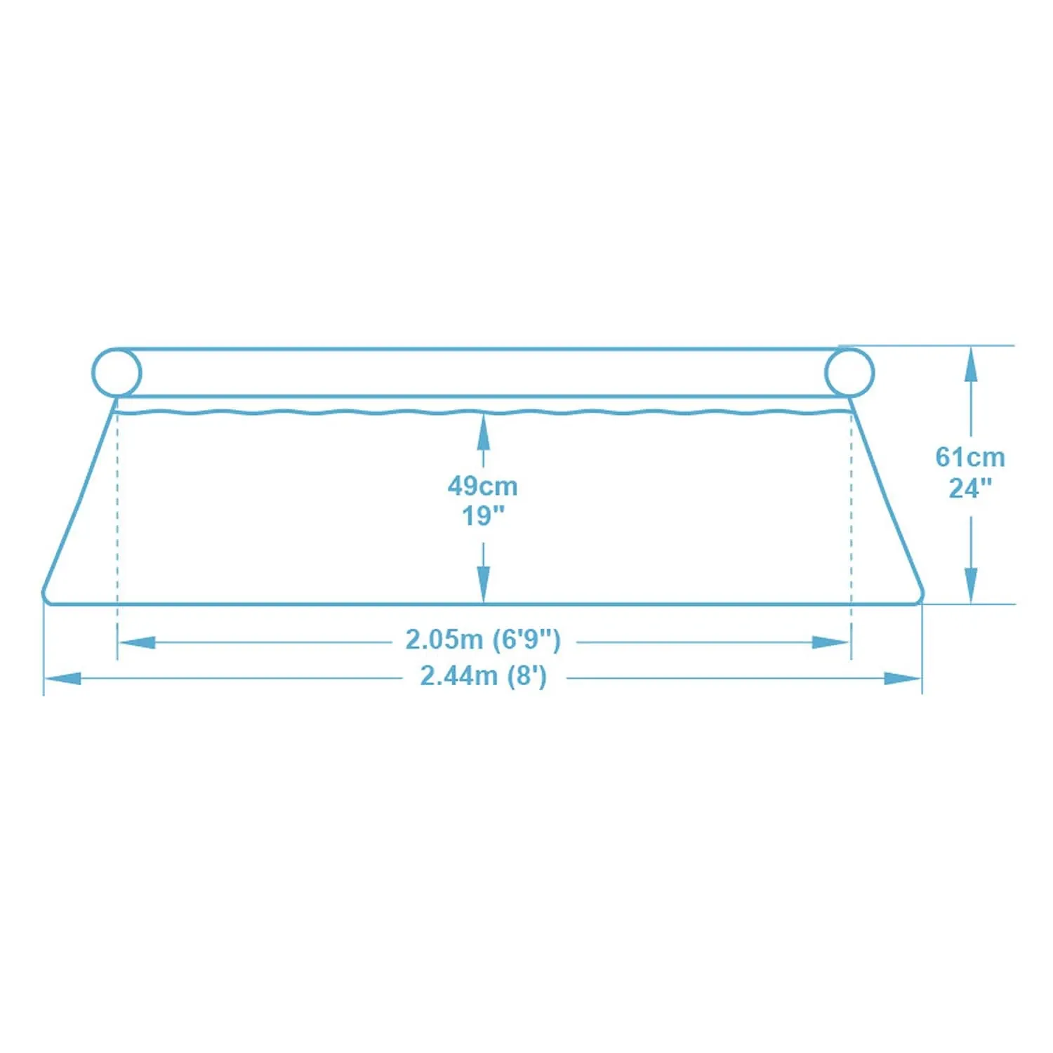 „Bestway 57450“ 9 viename išplečiamas sodo baseinas, 244 x 61 cm - nuotrauka 1