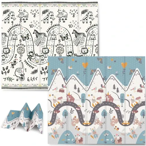 Sulankstomas edukacinis putplasčio kilimėlis 200 x 180 x 1 cm Nukido NK-340 - nuotrauka 1