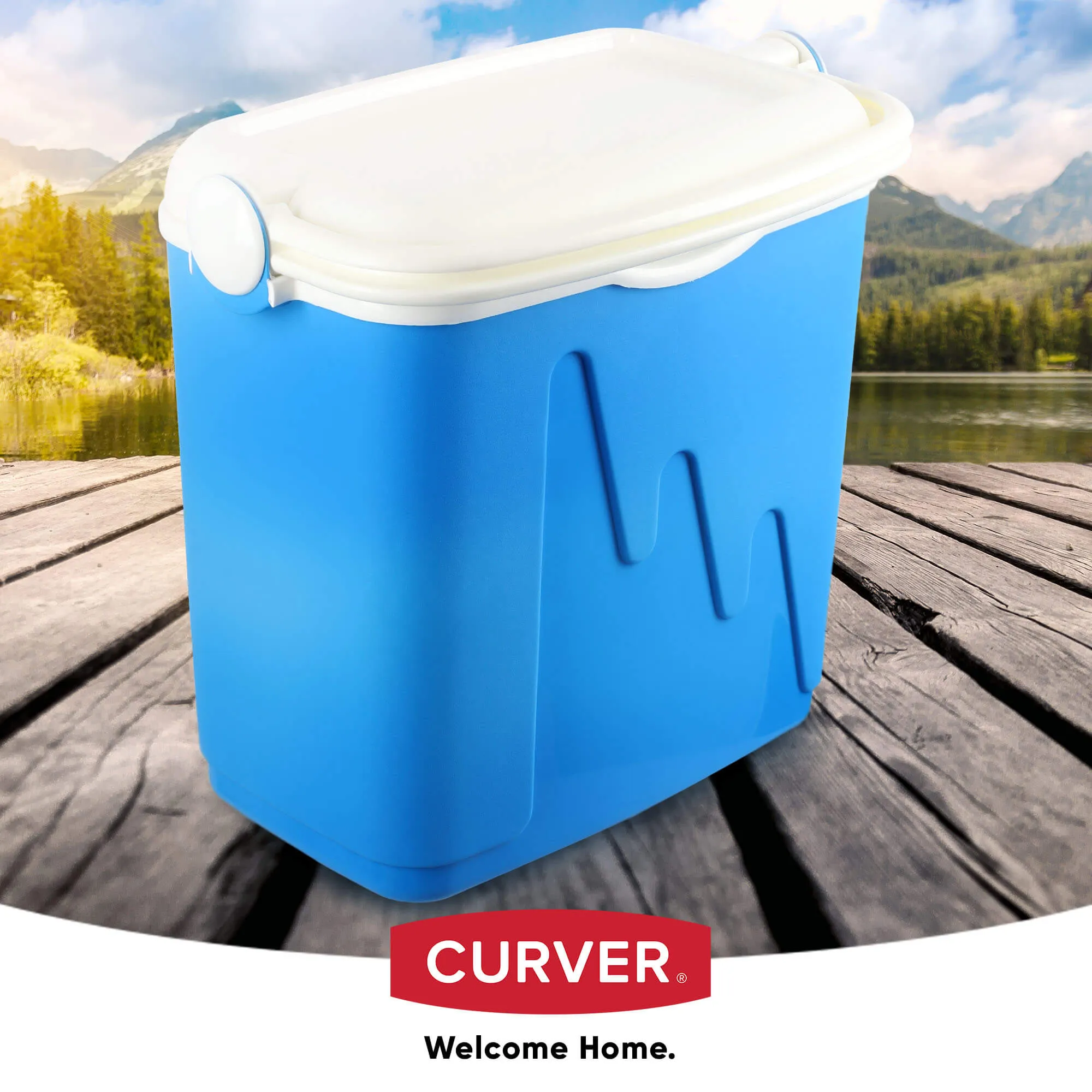 „Curver“ 20 l dviejų įdėklų aušintuvas, mėlynas