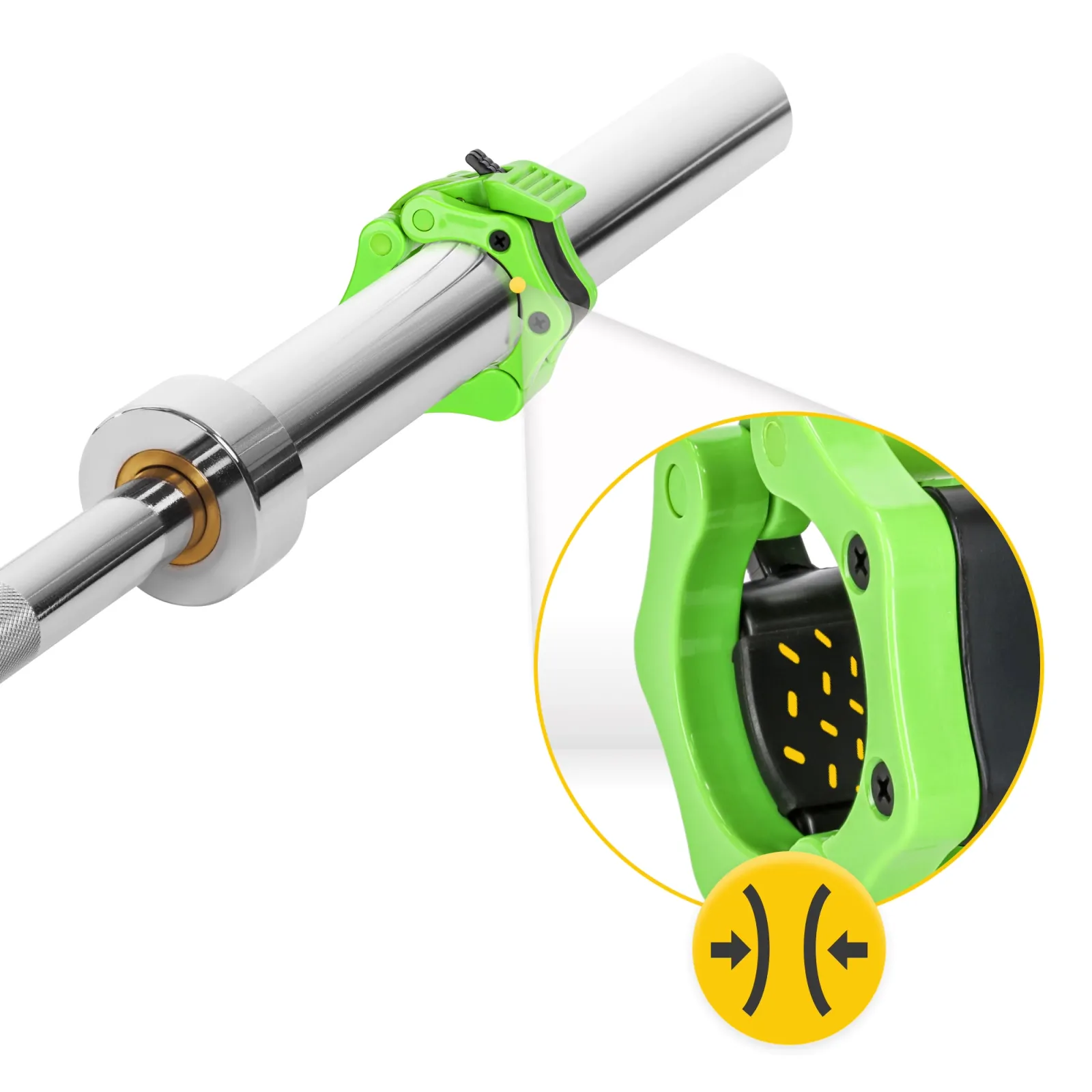 Olimpiniai žandikaulio spaustukai 50 mm žali