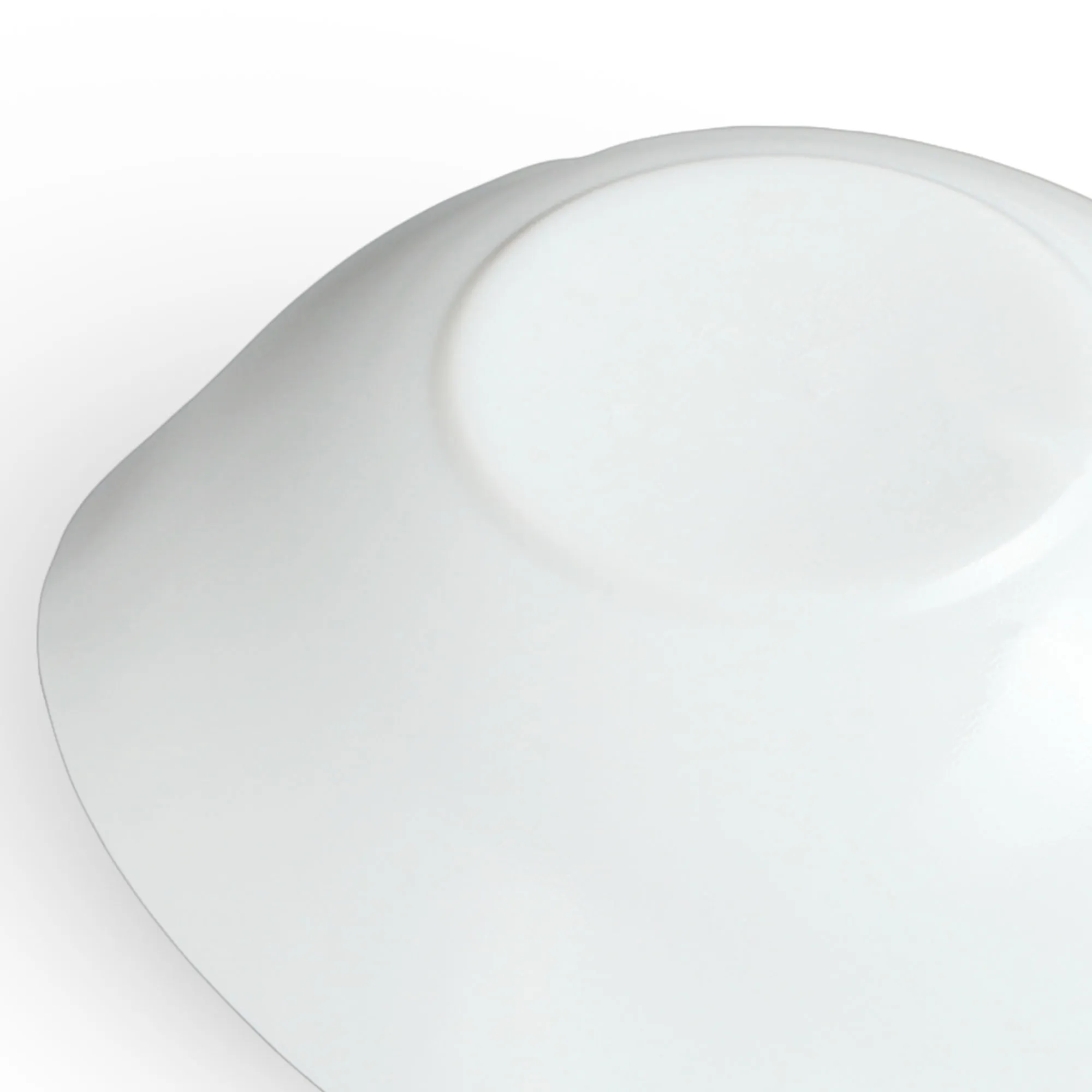 Baltas stiklinis salotų dubenėlis 16 cm, 6 vnt.