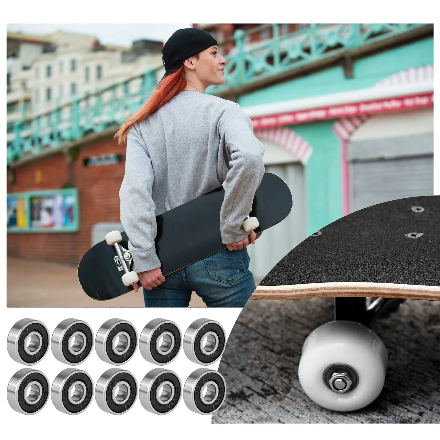 ABEC-9 guoliai paspirtukams 10 vnt. - nuotrauka 1
