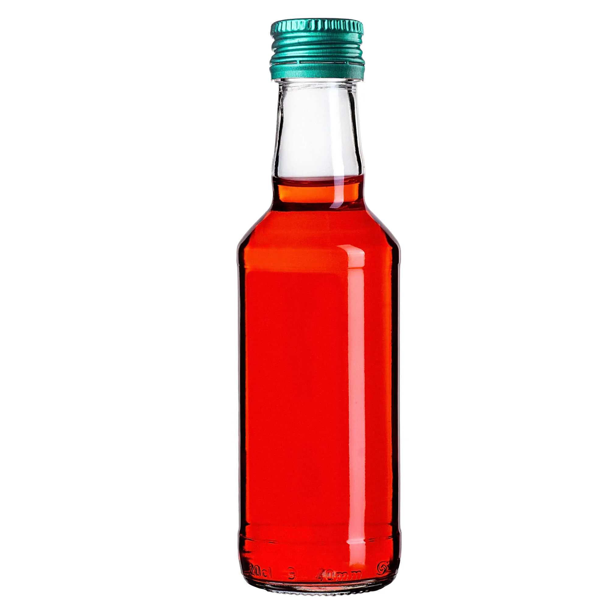 Monopol stiklinis butelis 200 ml su žaliu dangteliu 50 vnt.