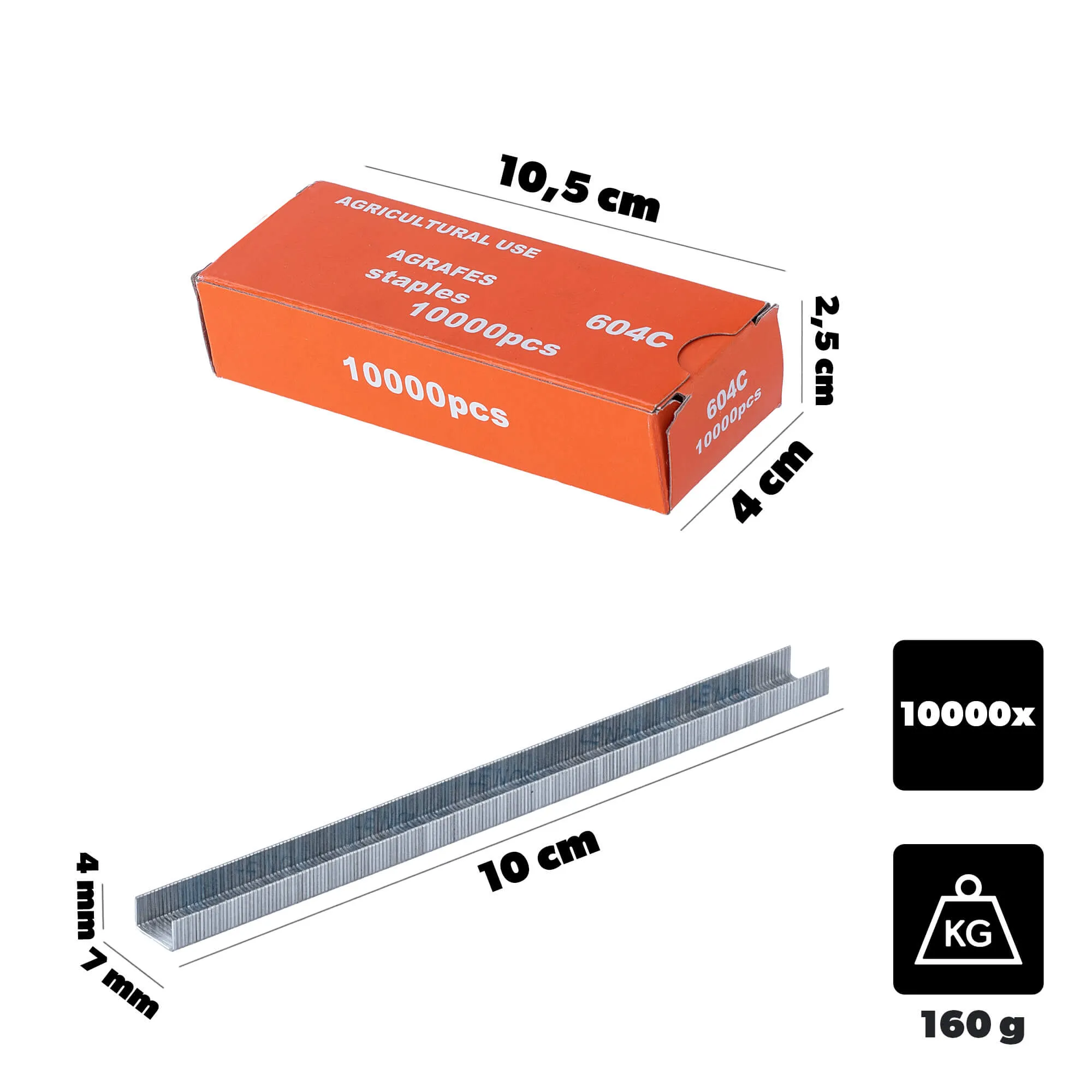 Larret sodo segiklio segiklio rinkinys 7 x 4 mm 10000 vnt.