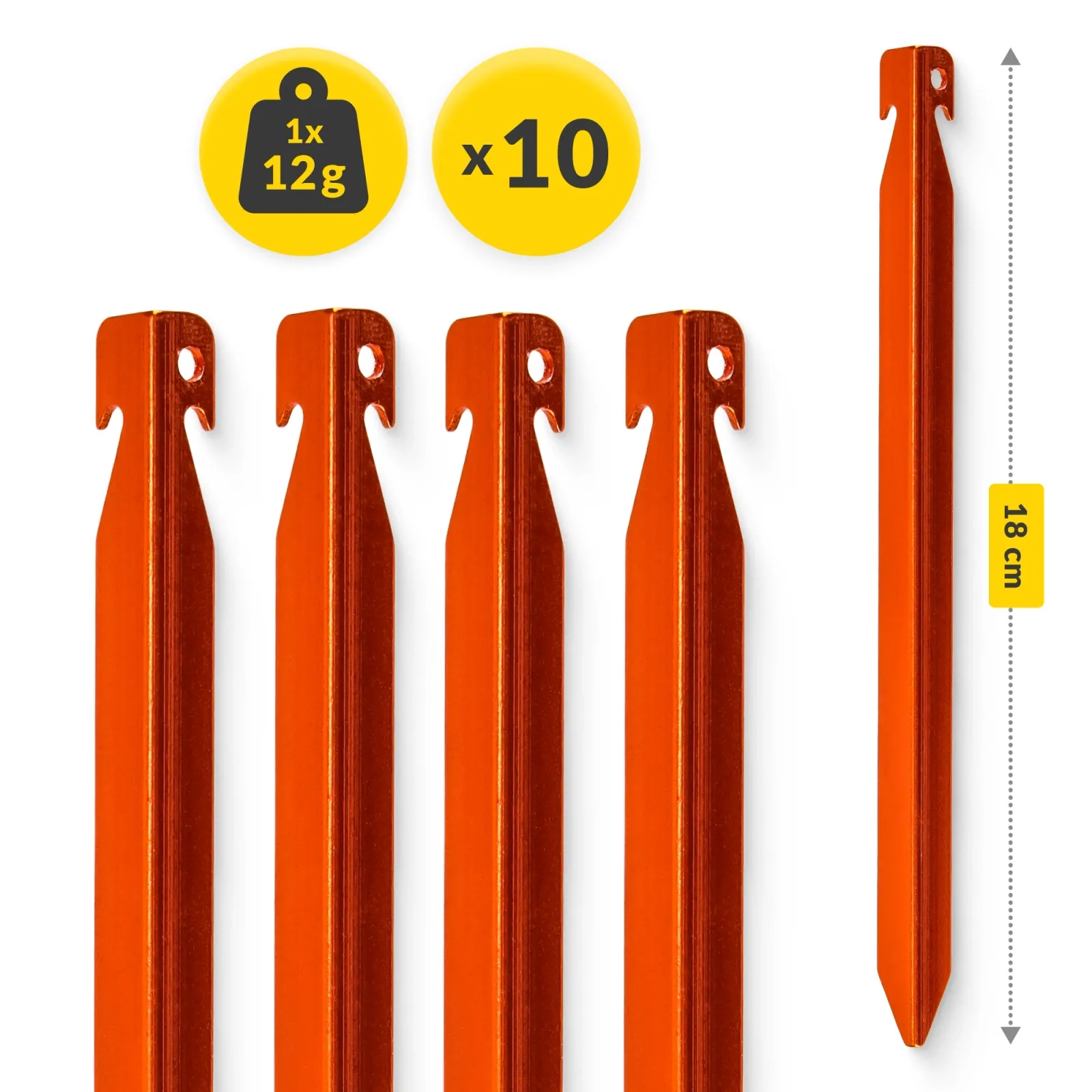Aliumininiai palapinės kuoliukai