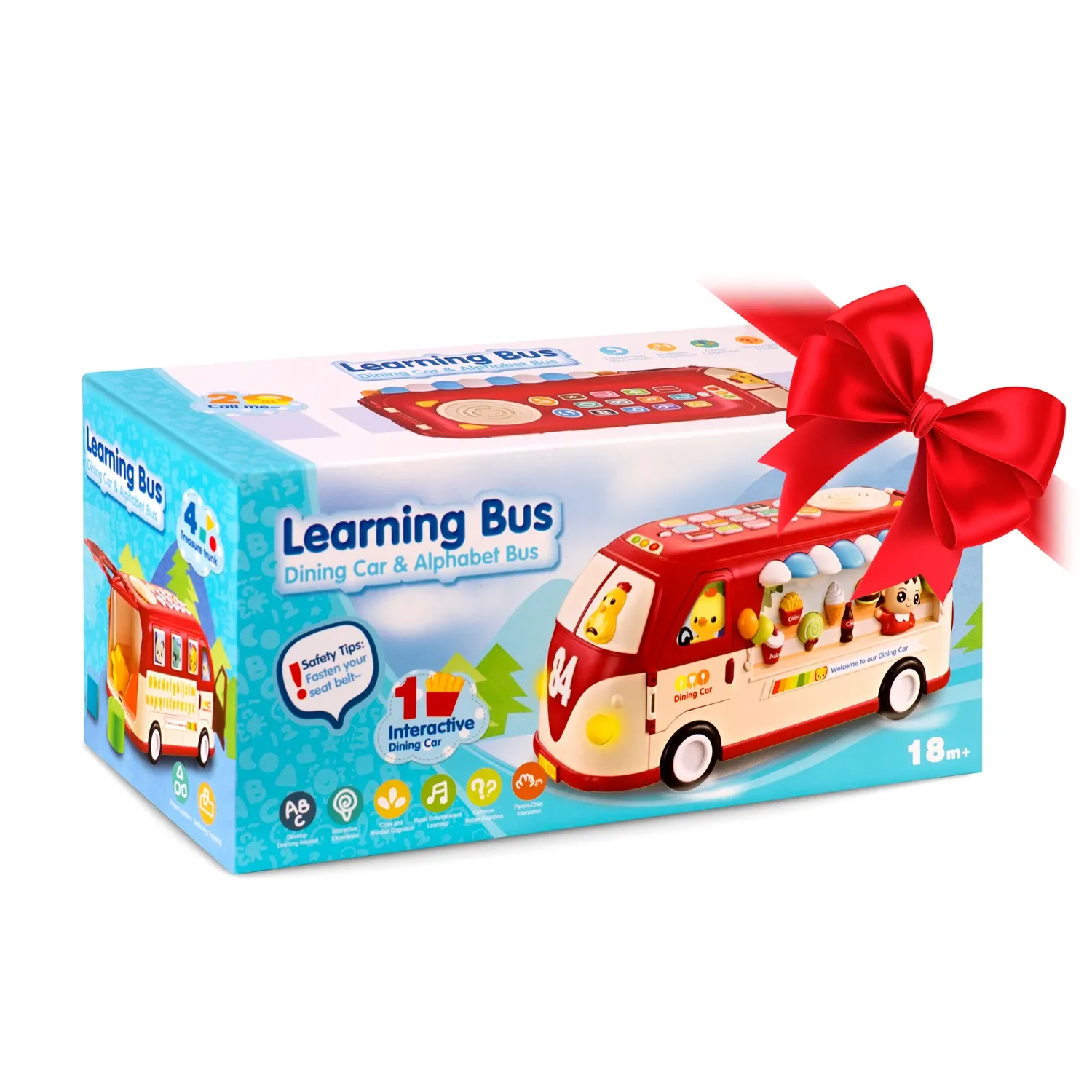Edukacinis žaislas RK-741 Ricokids autobusas raudonas - nuotrauka 1