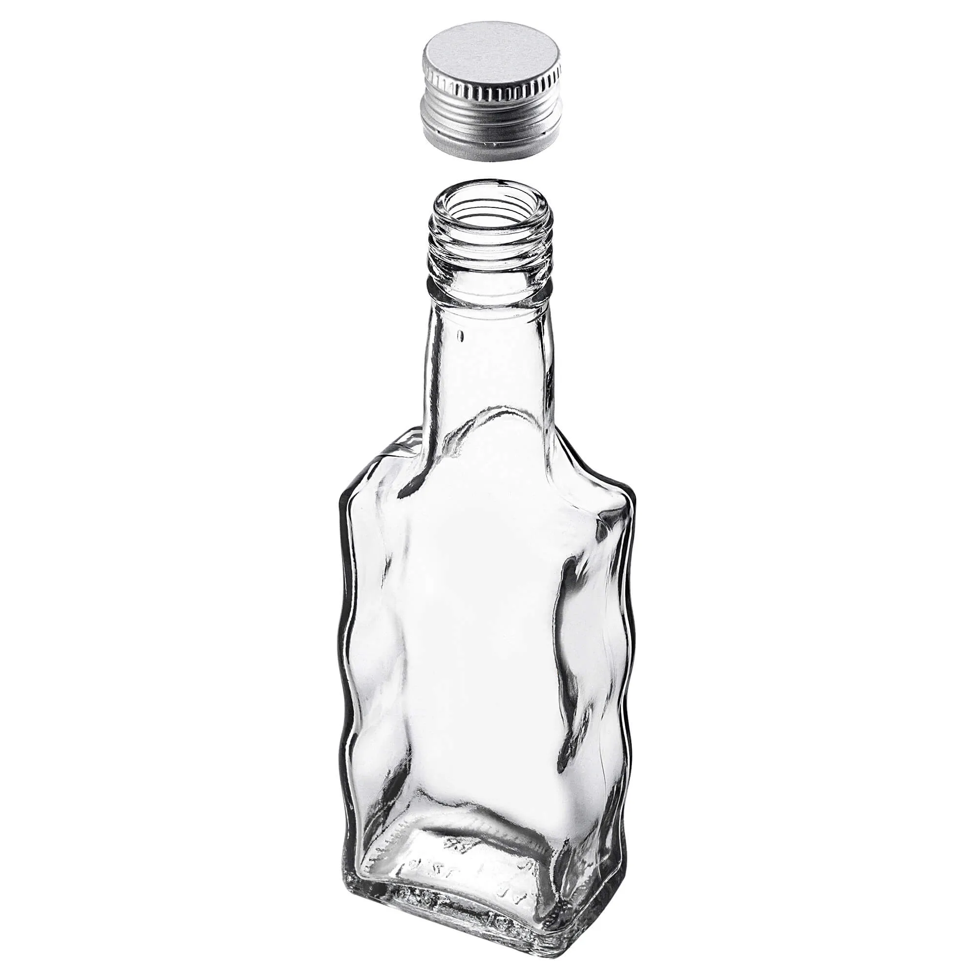 Stiklinis buteliukas tinktūrai „Fala“ 200 ml su sidabriniu dangteliu 1 vnt.