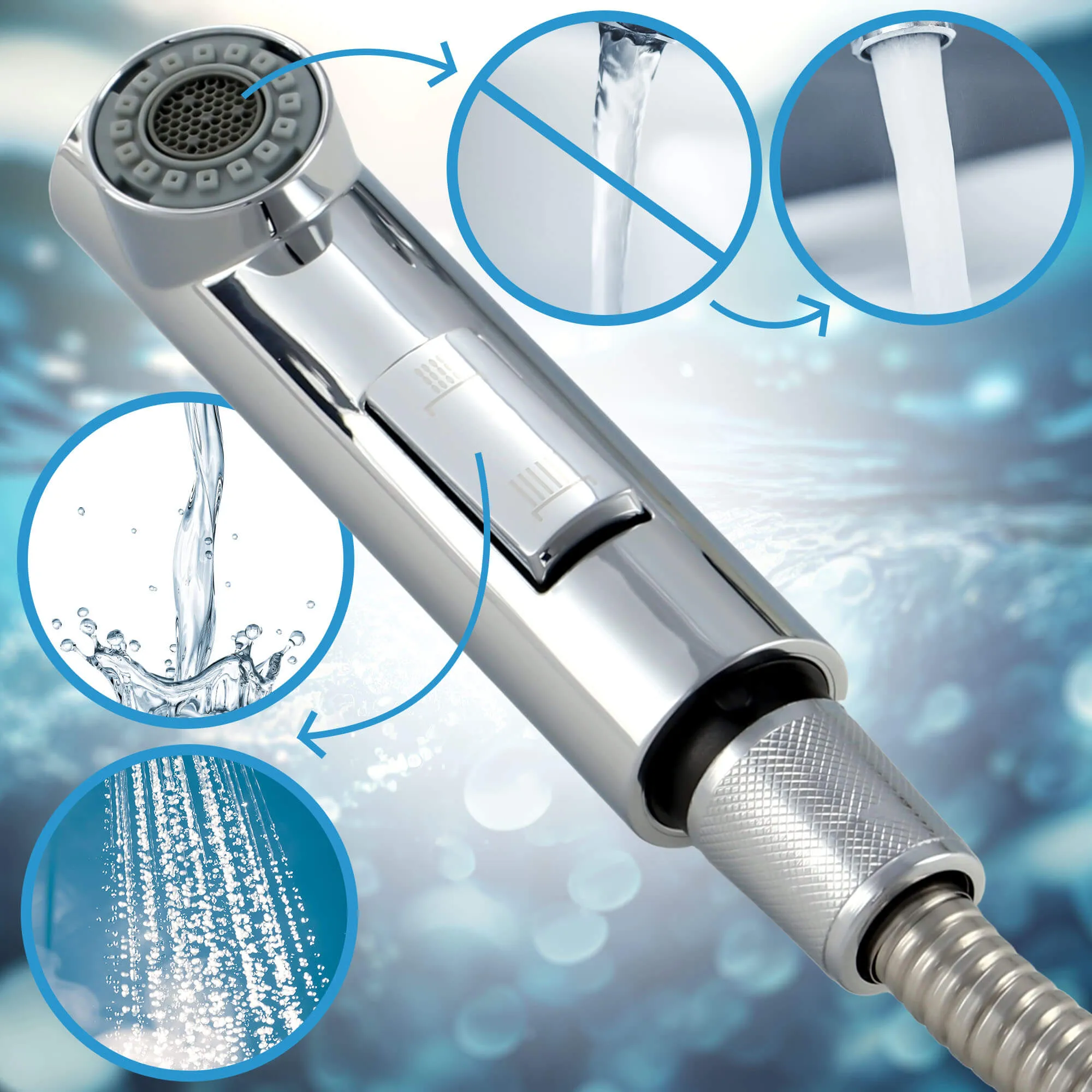 Gospo Cado virtuvės maišytuvas su įvadu, baltas