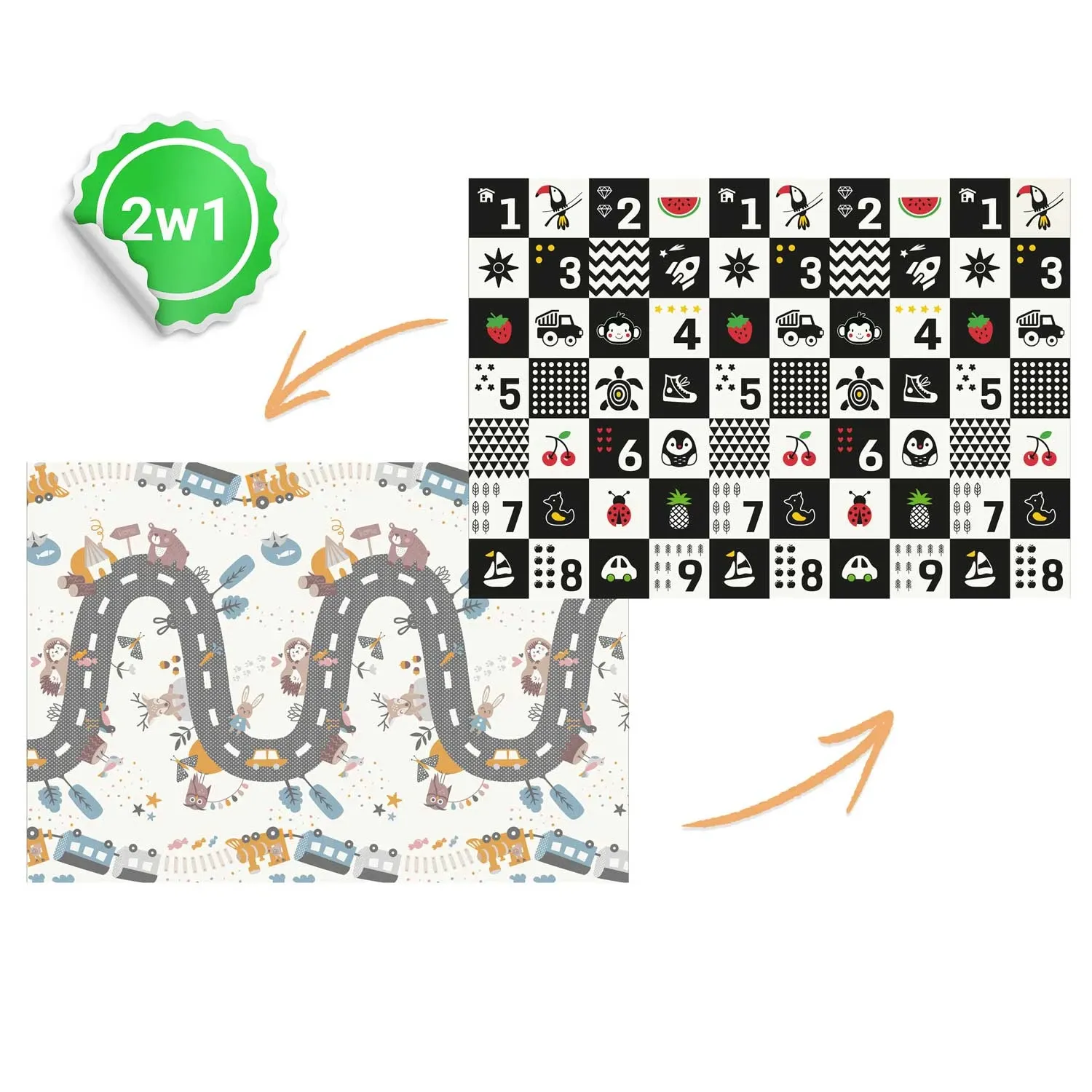 Sulankstomas edukacinis putplasčio kilimėlis 200 x 150 x 1 cm Nukido NK-341 - nuotrauka 1