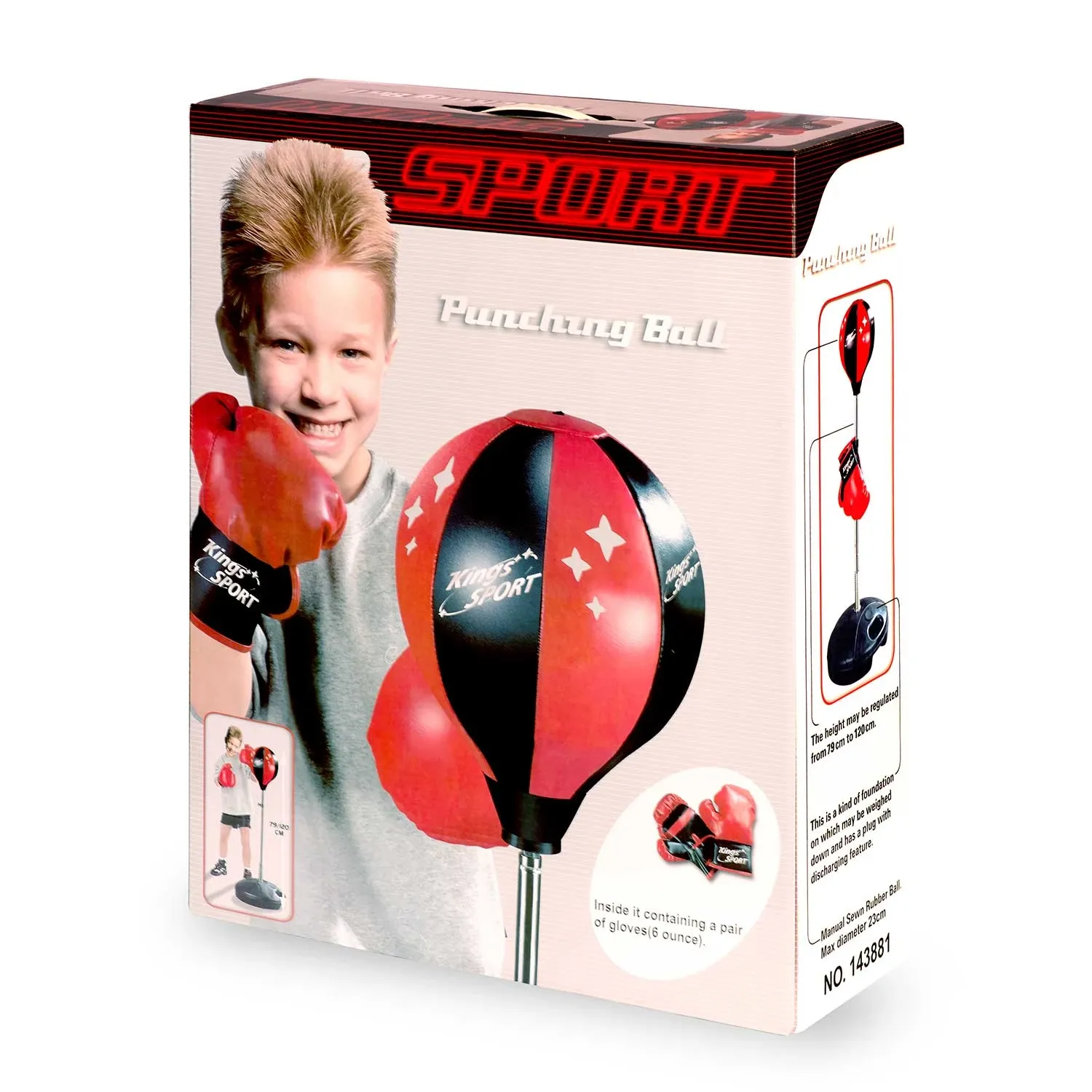 „Ricokids 772800“ bokso kamuoliukas ant stovo - nuotrauka 1