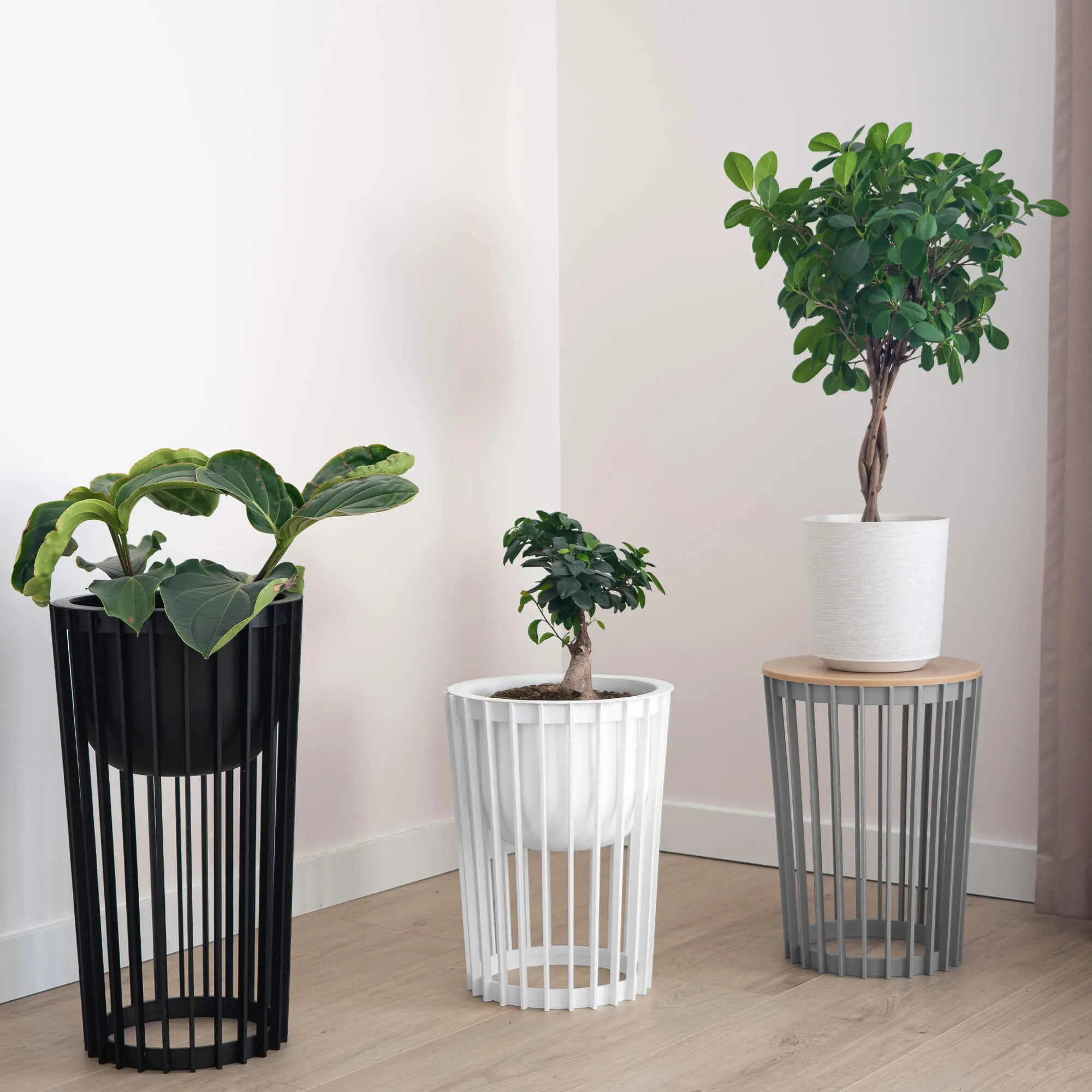 Aytre dvipusis augalų stovas 54 cm platinos spalvos + įdėklas