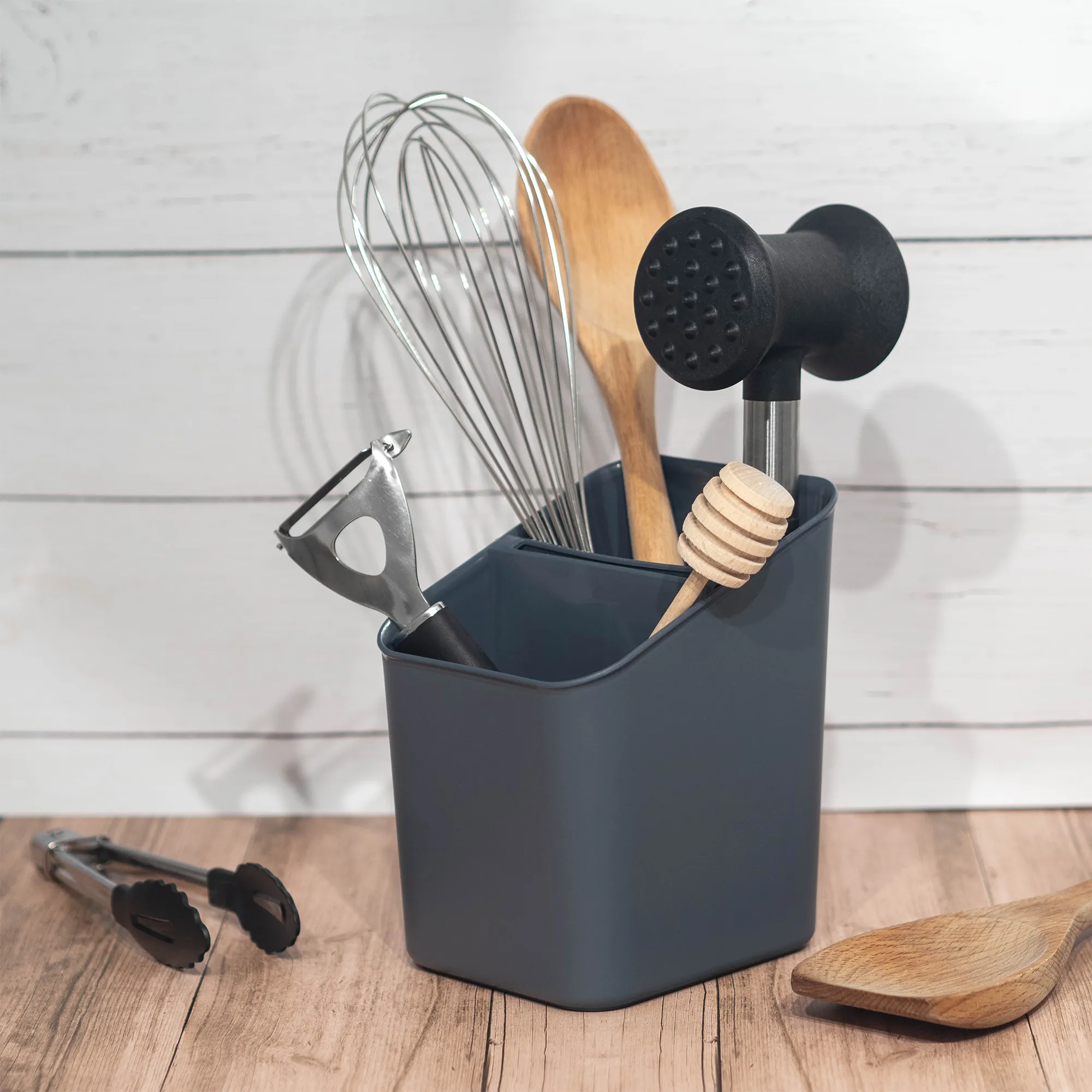 Barga stalo įrankių džiovyklė, tamsiai pilka