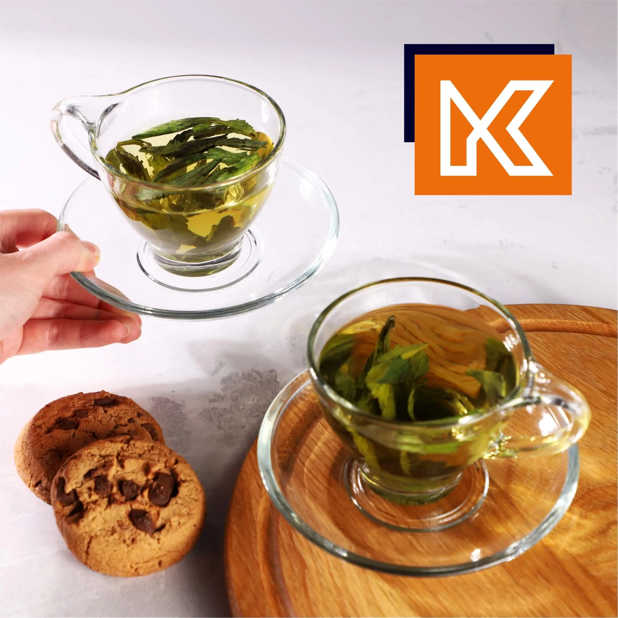 Zinal arbatos puodeliai su lėkštute, 200 ml, 4 vnt.