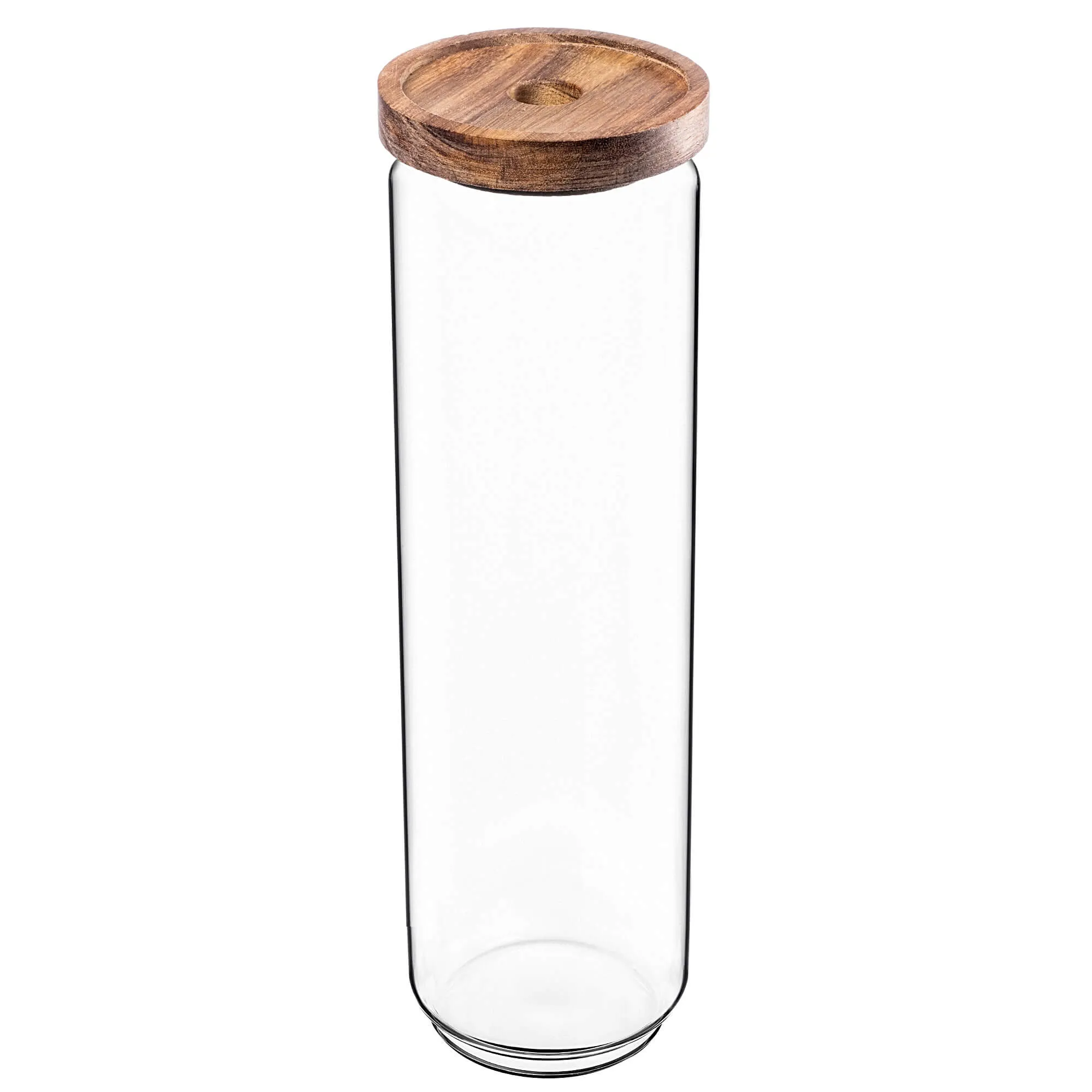 Rucce stikliniai maisto indeliai su mediniu dangteliu, 1550 ml, 3 vnt.