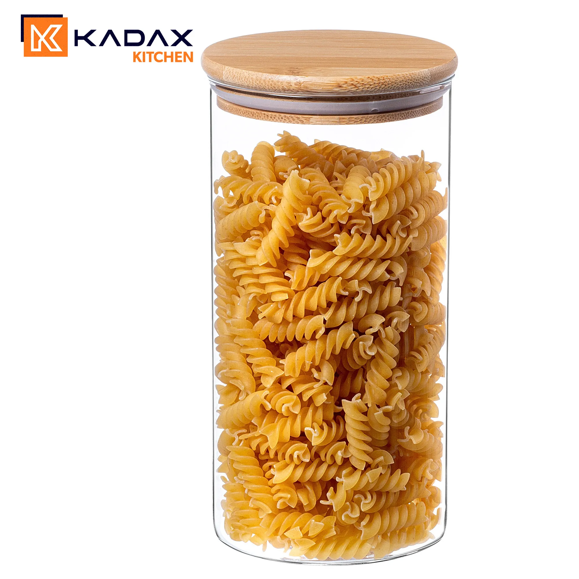 Piney stiklinis indas su bambuko dangteliu 1400 ml