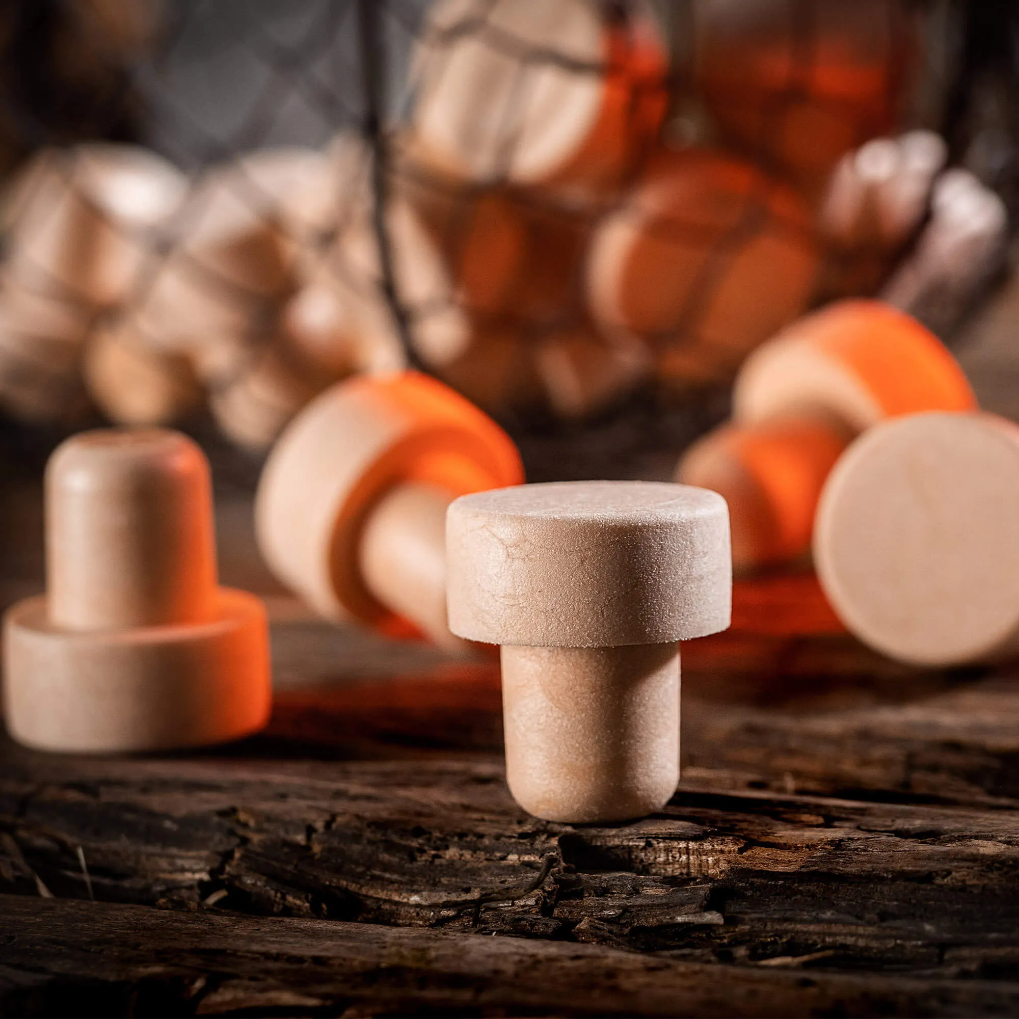 Velletri vyno butelio kamštis, sintetinis grybo formos, 17,5 mm, 1 vnt.